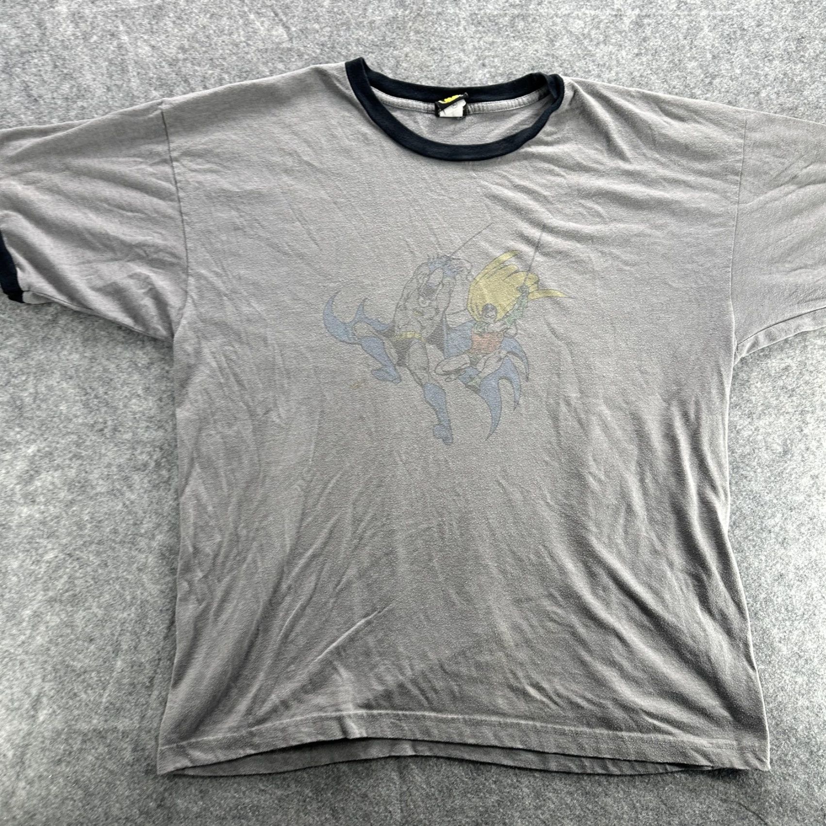 Vintage VINTAGE Batman & Robin Shirt Mens XL Gray Ringer 00s Graphic Print DC Comics Made in USA Mens Size US XL / EU 56 / 4 - 3 Thumbnail