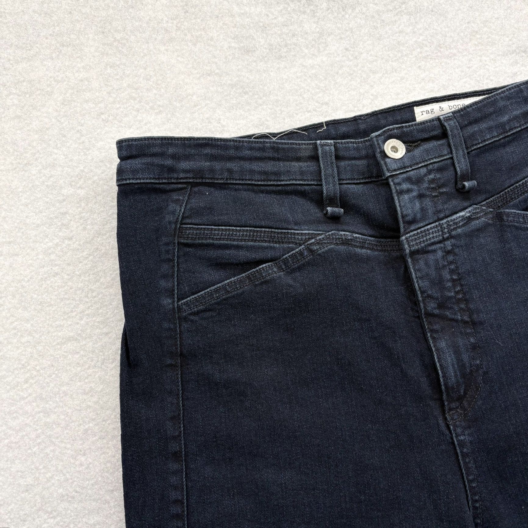 Rag & Bone rag & bone Jane Super High Rise Skinny Jeans Womens 32 Blue Denim Stretch USA Size 24" / US 00 / IT 34 - 3 Thumbnail