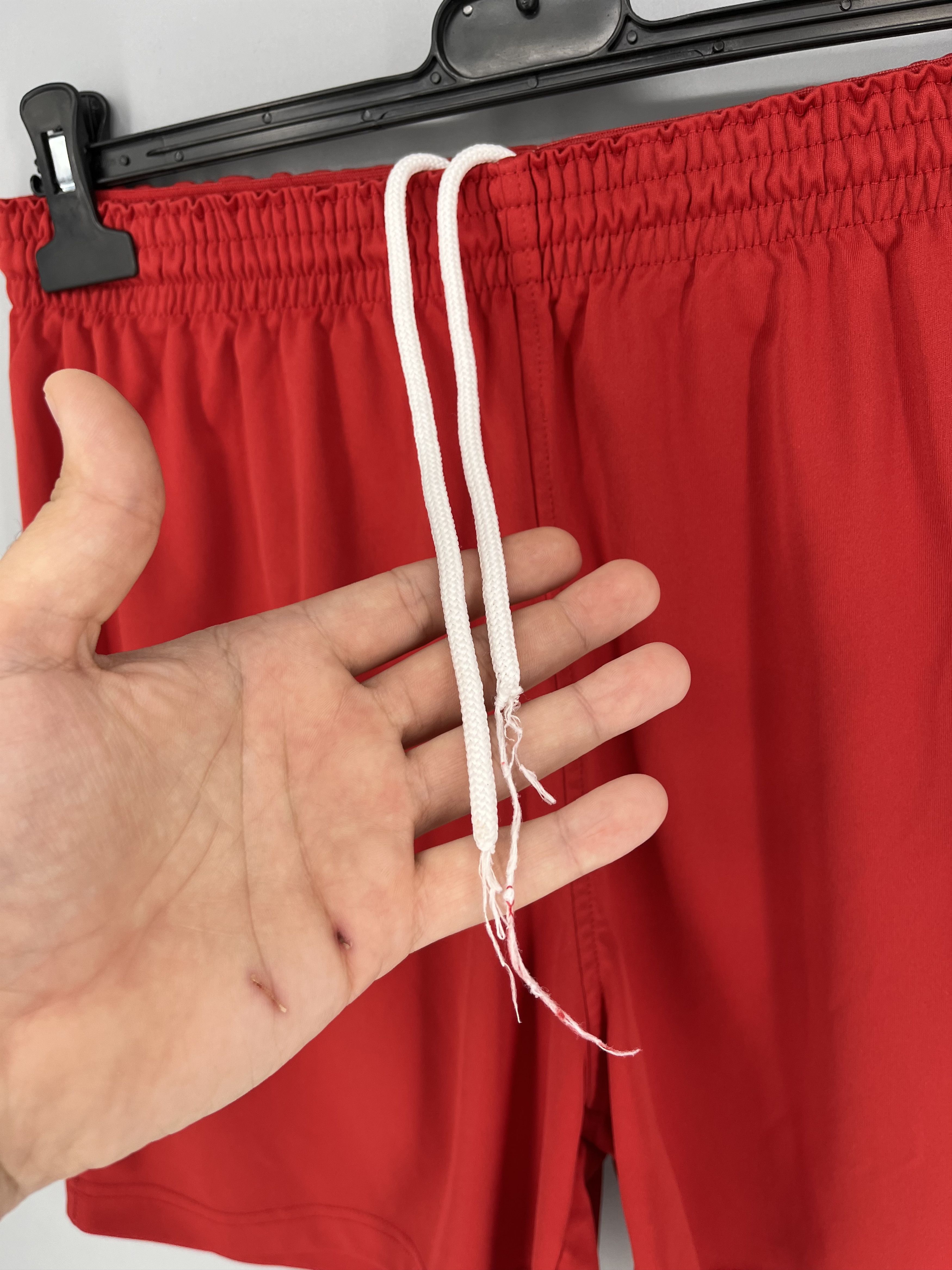 Nike 90s Vintage Nike Red Nylon Mini Swoosh Shorts Travis Styl Size US 36 / EU 52 - 5 Thumbnail