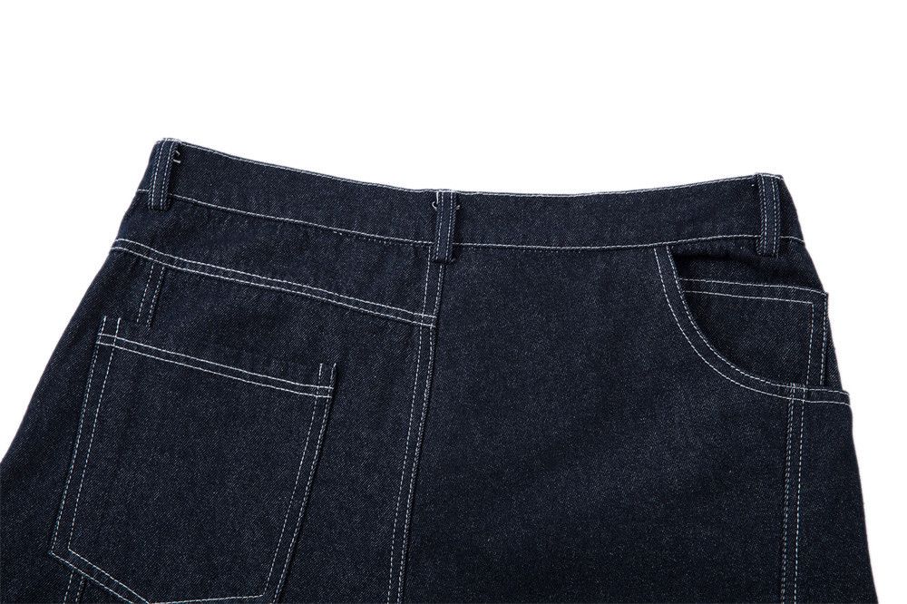 Jean Men's trendy irregular stitching wide-leg scimitar jeans Size US 32 / EU 48 - 5 Thumbnail