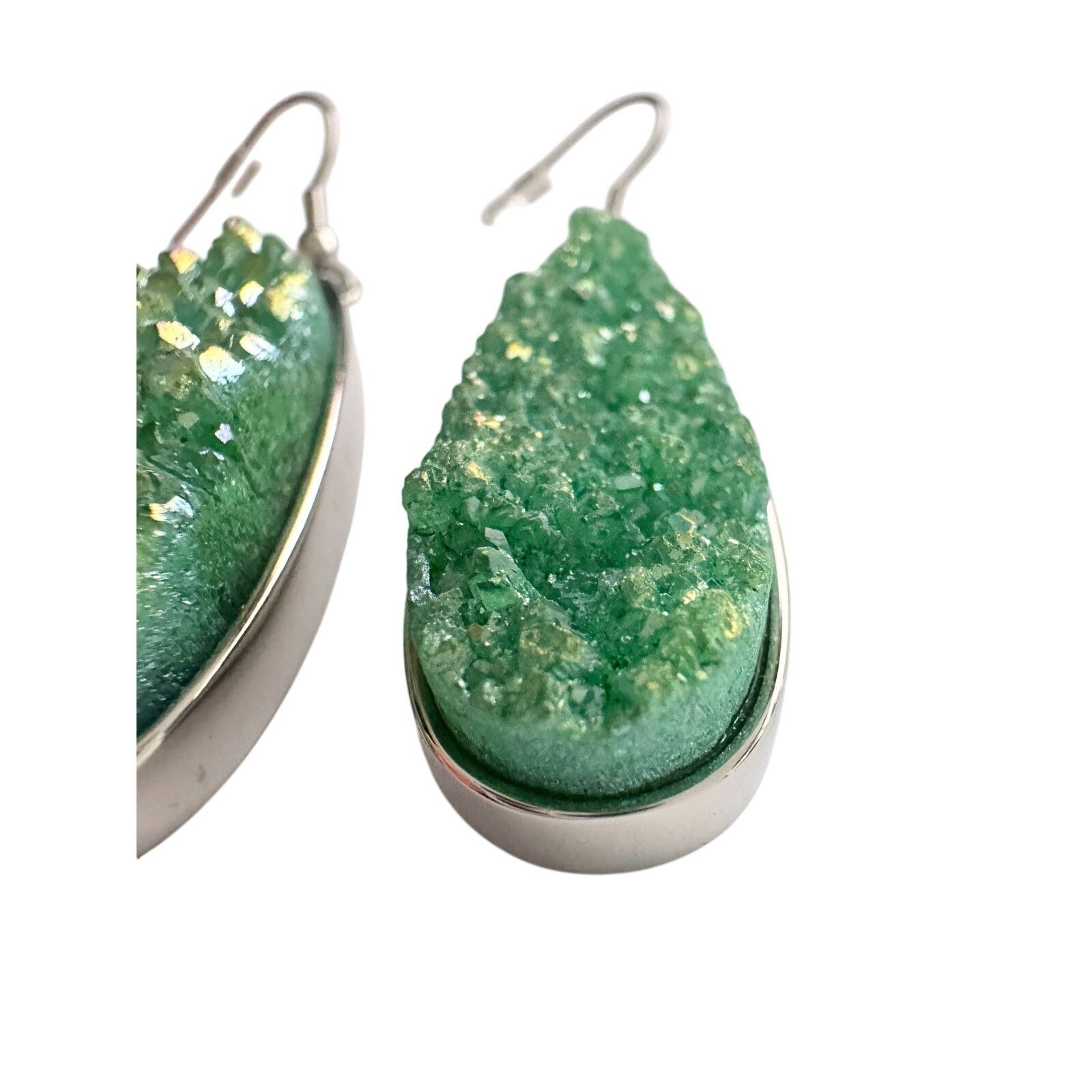 Other Kinsley Armelle Druzy Silver Jade Quartz Drop Earrings Size ONE SIZE - 9 Thumbnail