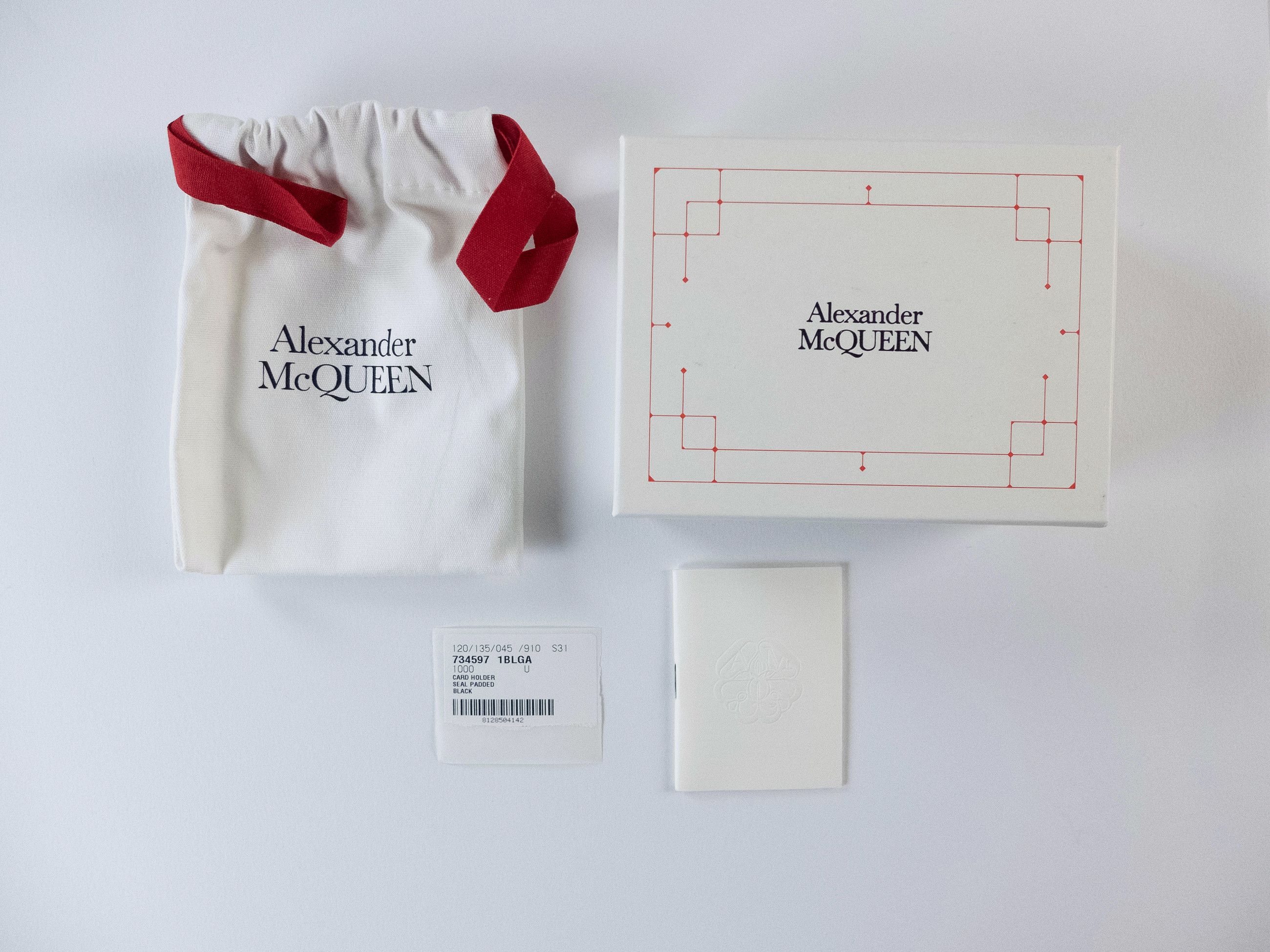 Alexander McQueen ALEXANDER MCQUEEN Seal black quilted leather card holder Size ONE SIZE - 7 Thumbnail