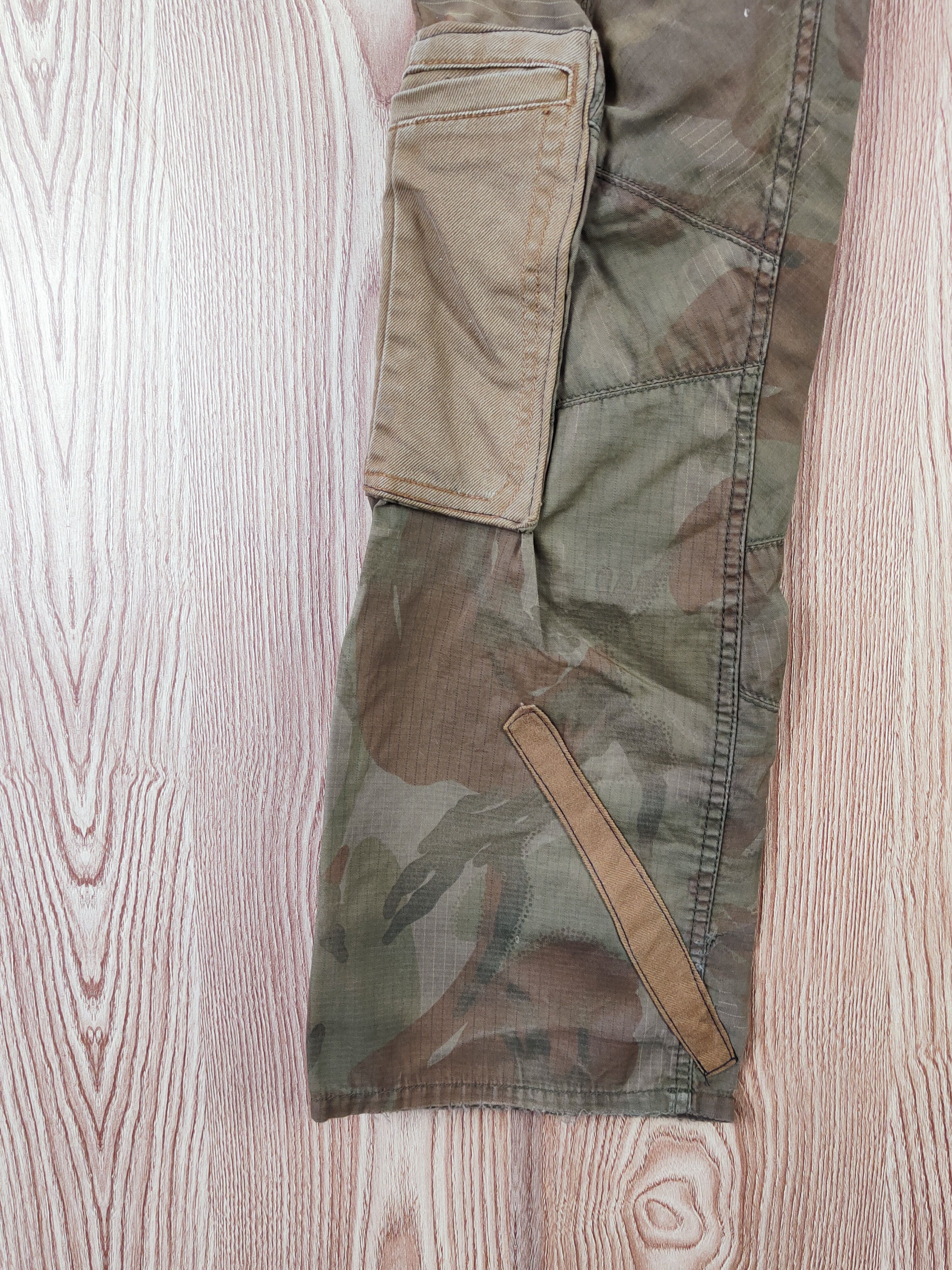 Japanese Brand Bexist Camo faded reworked patchwork vtg Cargo Pants #W015 Size US 32 / EU 48 - 4 Thumbnail