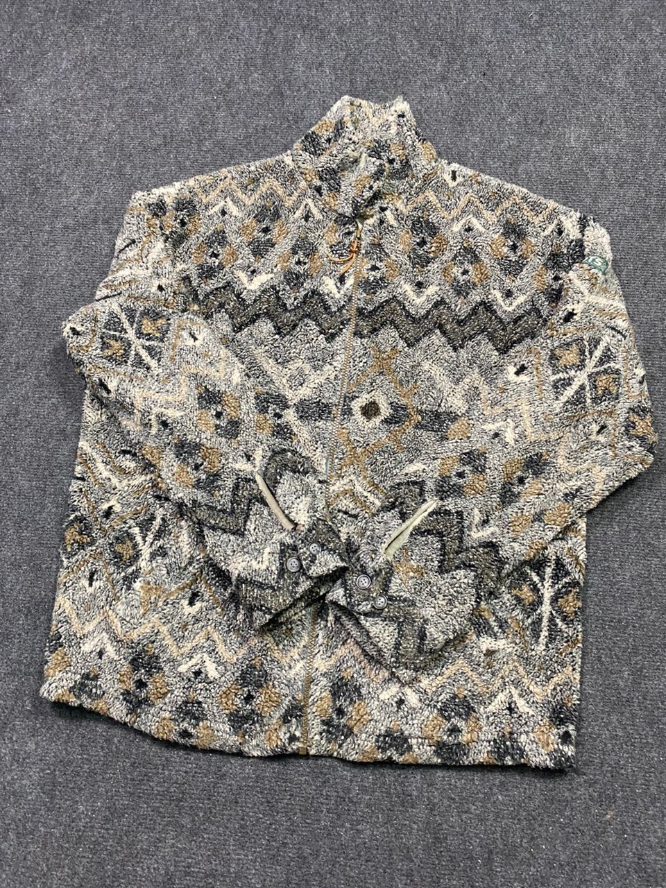 Roots Roots Deep Pile Fleece Geometrical Outdoor Jacket Size US M / EU 48-50 / 2 - 7 Thumbnail
