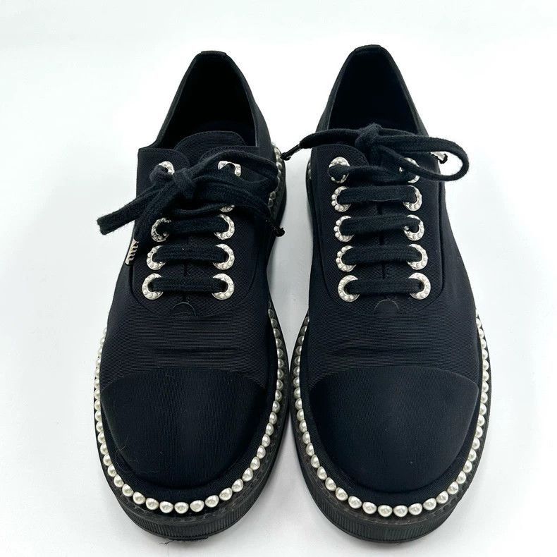 Chanel Chanel Black Pearl Embellished Flat Shoes -2505 Size US 6 / IT 36 - 3 Thumbnail