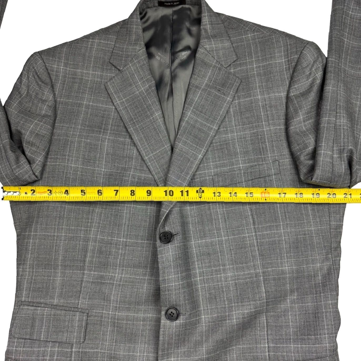 Vintage Afred Dunhill Men's Wool 3-Button Blazer Gray Japan 42R Mens Size 42R - 6 Thumbnail