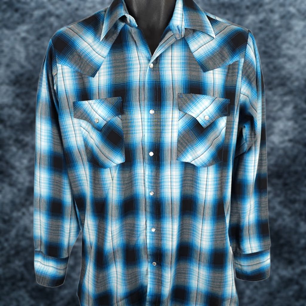 Vintage Ely Cattleman Western Shirt Mens Small Blue Cowboy Pearl Snap Shadow Plaid Shirt Mens Small Blue Cowboy Pearl Snap Shadow Plaid Size US S / EU 44-46 / 1 - 1 Thumbnail