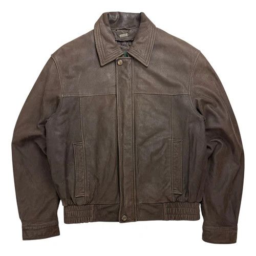 Danier Brown Bomber newest Leather Jacket - Size M