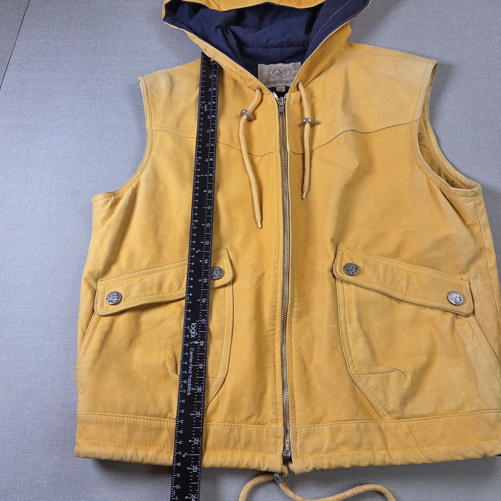 Vintage Georgetown Leather Hooded Vest Western Vintage Size US S / EU 44-46 / 1 - 13 Thumbnail