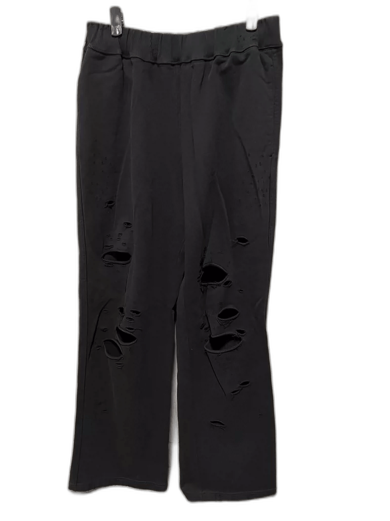 Japanese Brand Casual Distressed Black Pants for Men Size US 36 / EU 52 - 1 Thumbnail