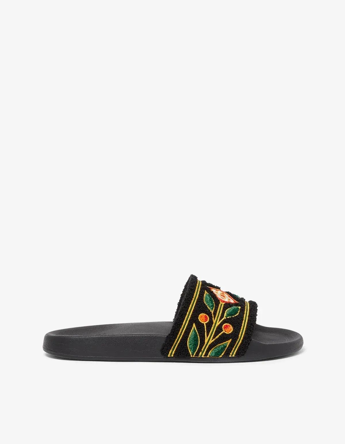Casablanca Casablanca Black Laurel Terry Slides Size US 12 / EU 45 - 2 Thumbnail
