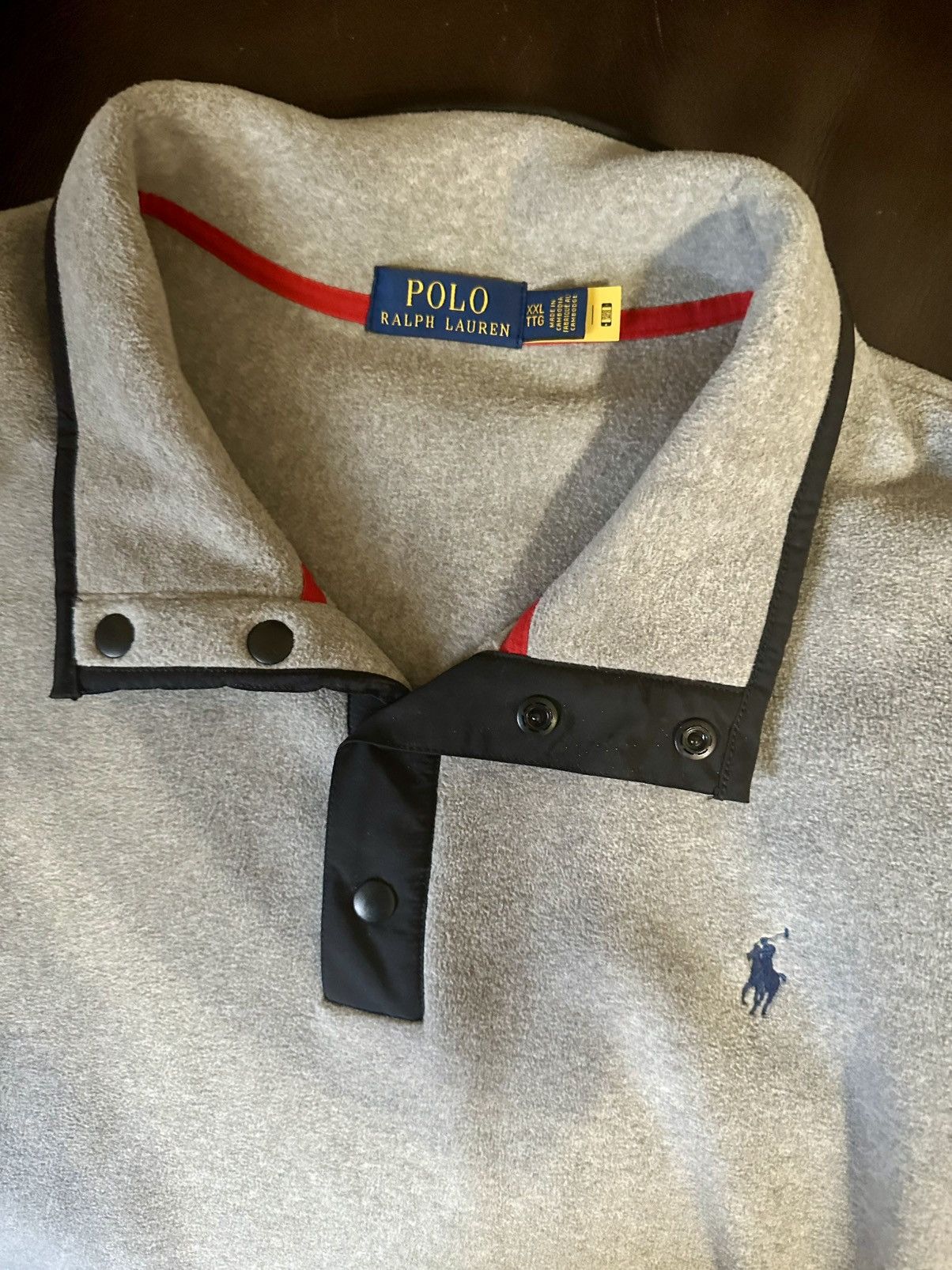 Polo Ralph Lauren Polo Ralph Lauren Brushed fleece mockneck pullover XXL grey Size US XXL / EU 58 / 5 - 3 Thumbnail