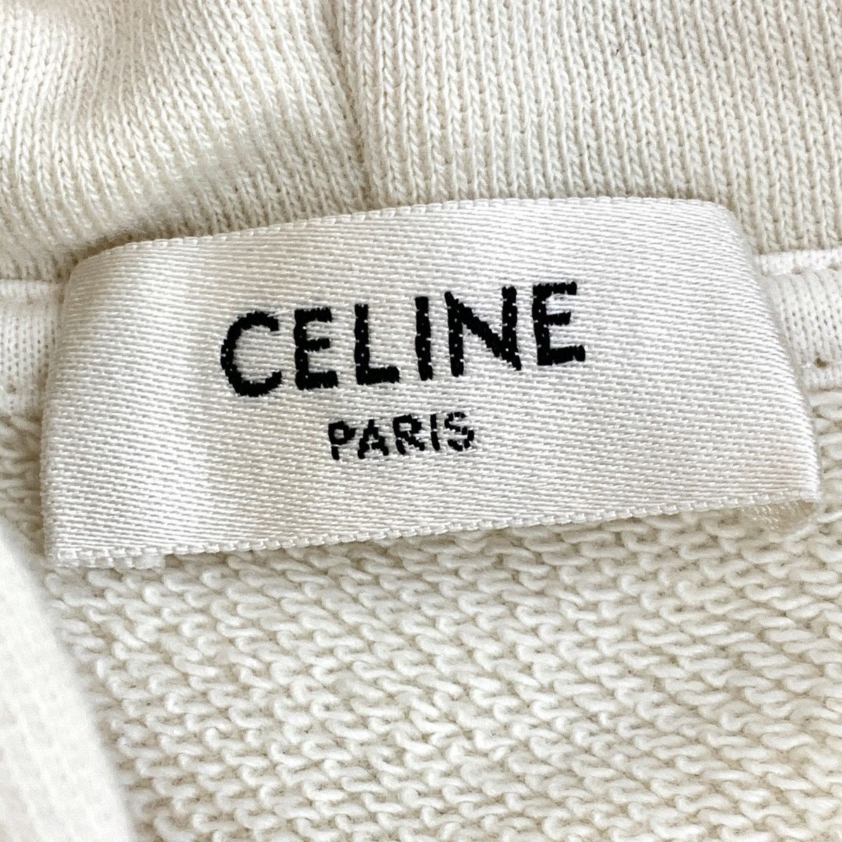 Celine Celine Beige Logo Hooded Short Sleeve Sweatshirt K26WX Size M / US 6-8 / IT 42-44 - 5 Thumbnail