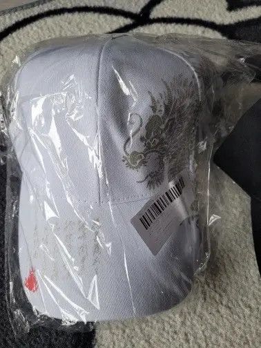 Japanese Brand White Color Dragon Printing Snapback Baseball Caps Size ONE SIZE - 6 Thumbnail