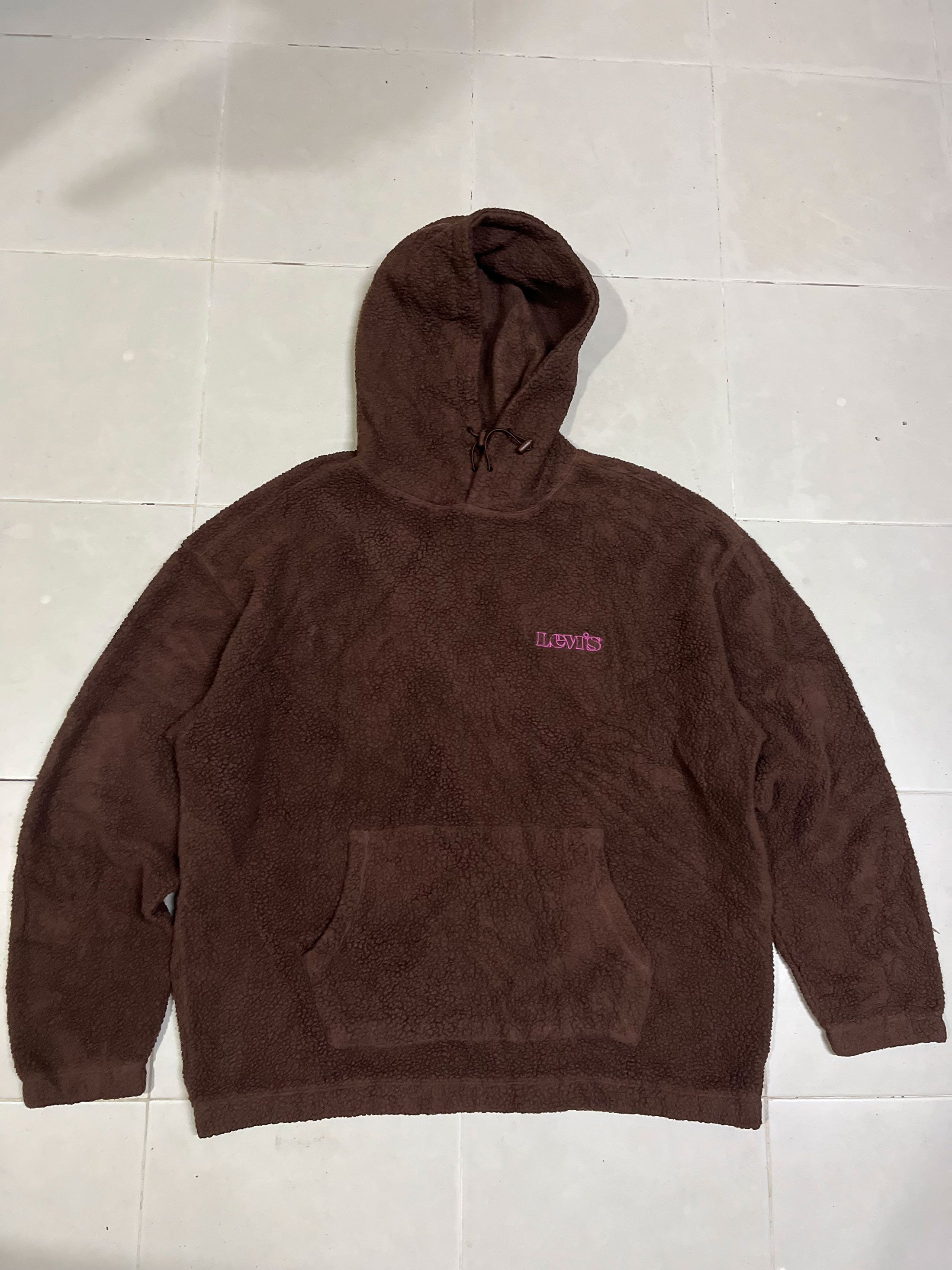 Designer × Levi's Levis Fleece Hoodie Sweater Warm Pile Jacket Size US L / EU 52-54 / 3 - 1 Thumbnail
