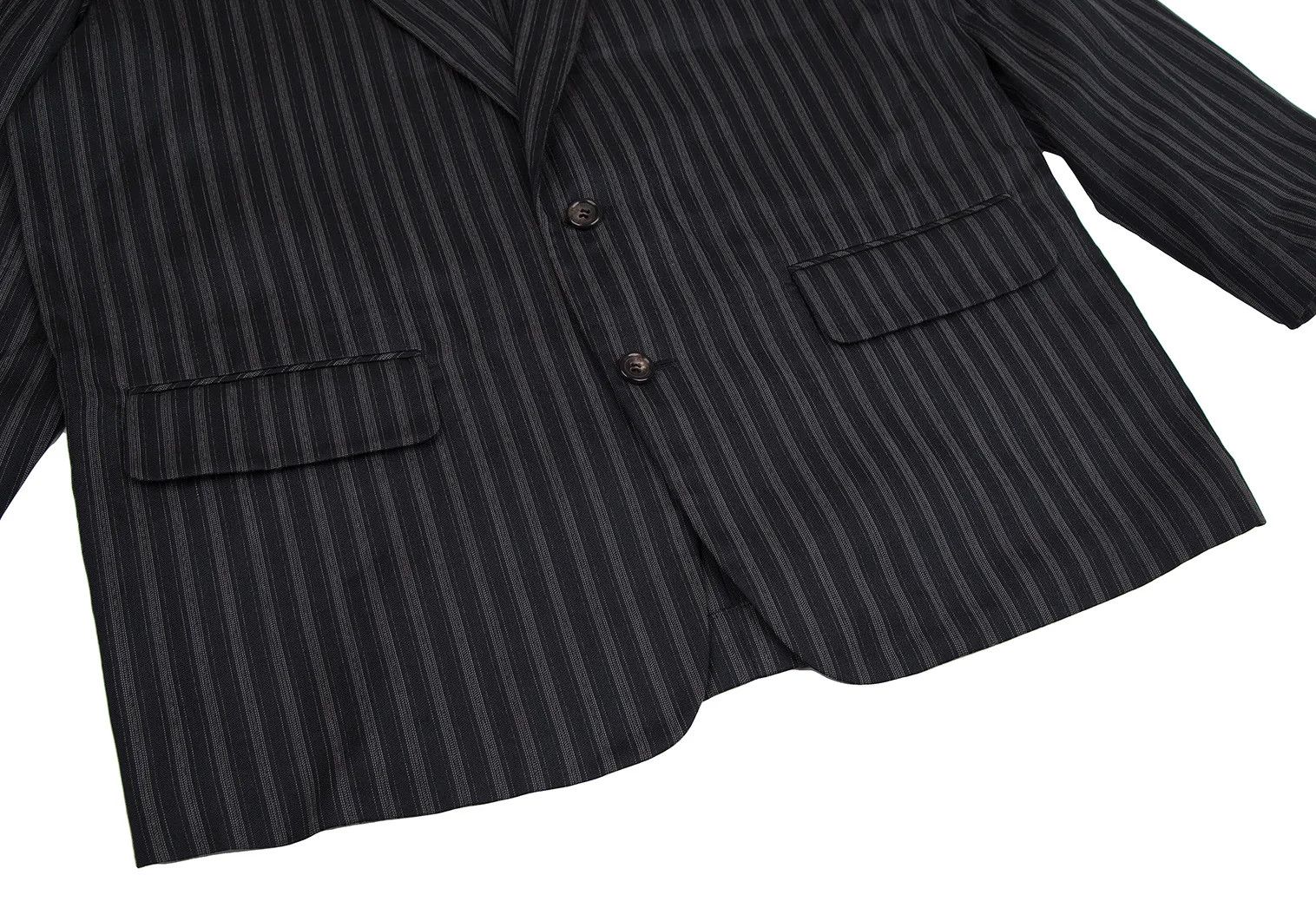Comme des Garcons Homme Plus Polyester Stitch Stripe Jacket in Navy, Size M Size US M / EU 48-50 / 2 - 10 Thumbnail