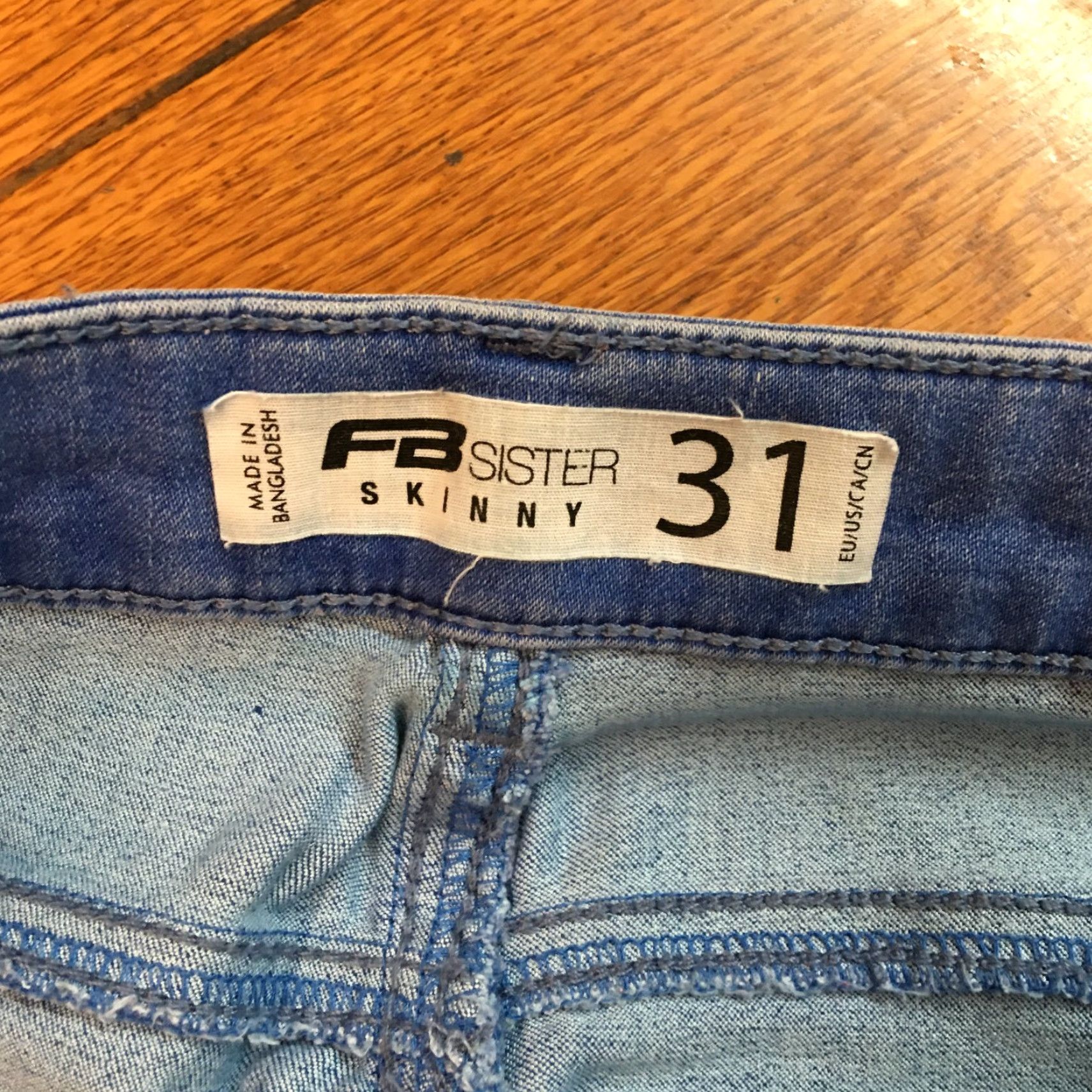 Denime FB Sister Womens Jeans Skinny Mid Rise Blue Denim 31 Size 24" / US 00 / IT 34 - 7 Thumbnail