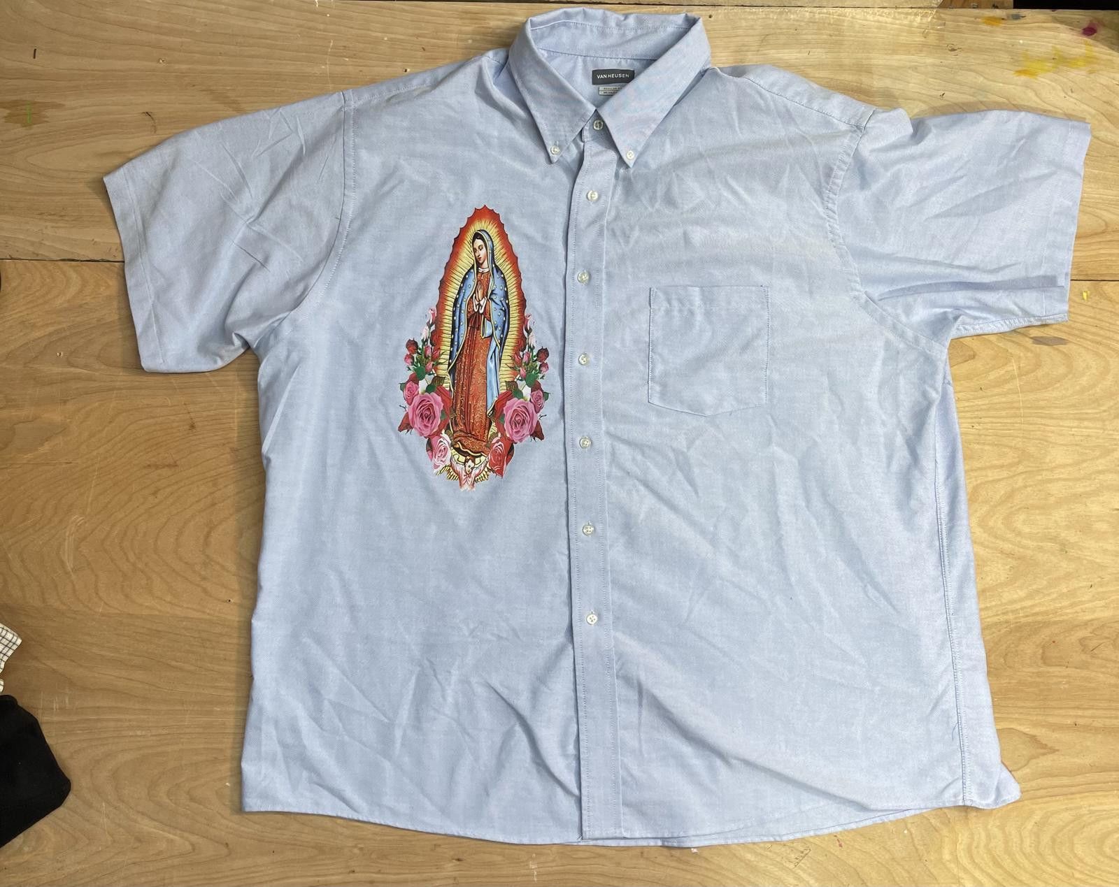 Affliction VAN HUESEN VIRGIN MARRY STYLE FLANNEL Size 48R - 1 Thumbnail