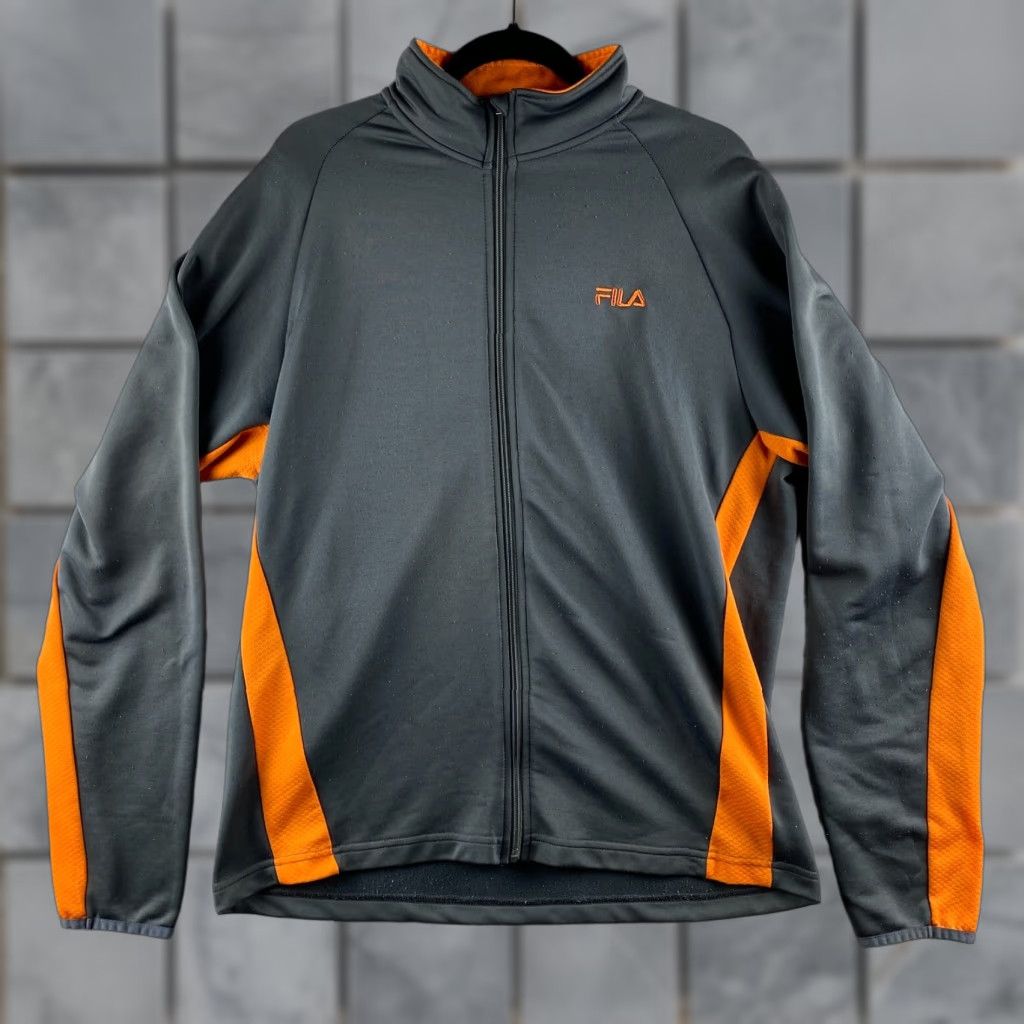 Fila FILA Jacket Mens L Gray Active Full Zip Collared Long Sleeve Shirt Size US L / EU 52-54 / 3 - 1 Thumbnail