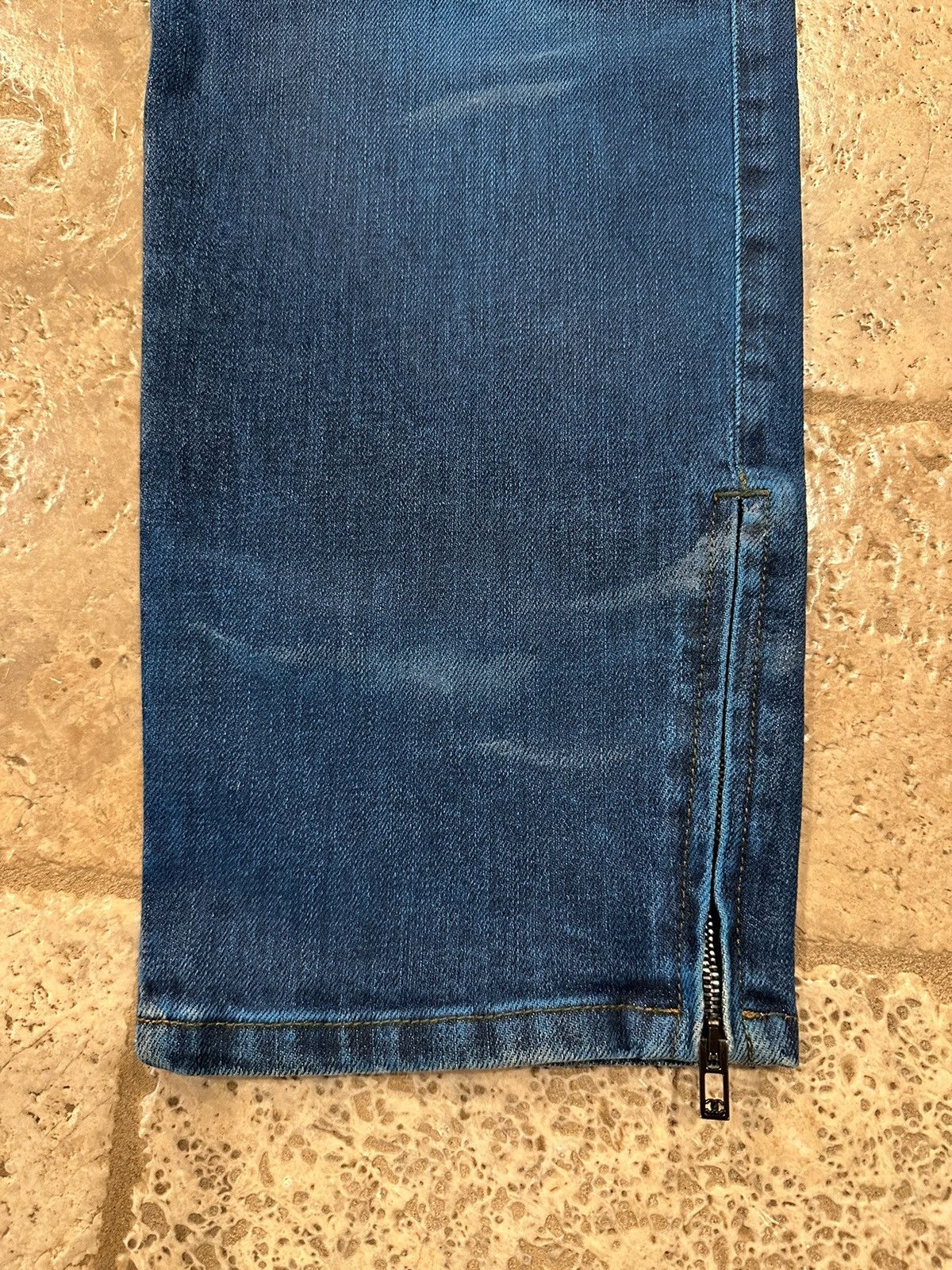 Chanel Chanel Coco Decorative Gradient Blue Painted Denim Jeans Size 34" / US 12 / IT 48 - 4 Thumbnail