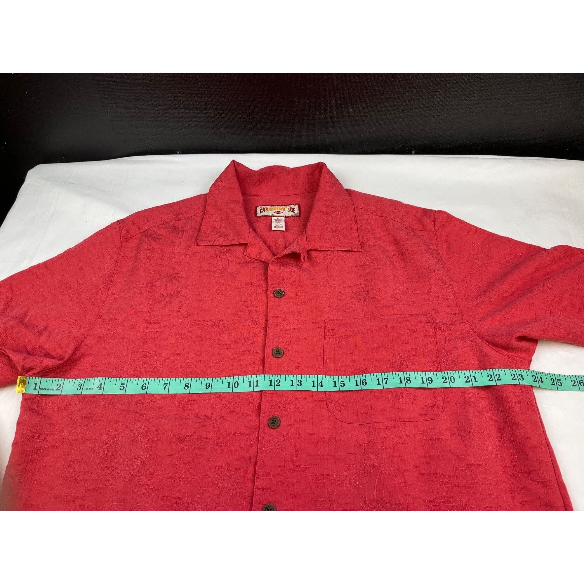 Caribbean Caribbean Joe Men's Pink Hawaiian Shirt/Button Up Sz M SKU 4 Size US M / EU 48-50 / 2 - 9 Thumbnail