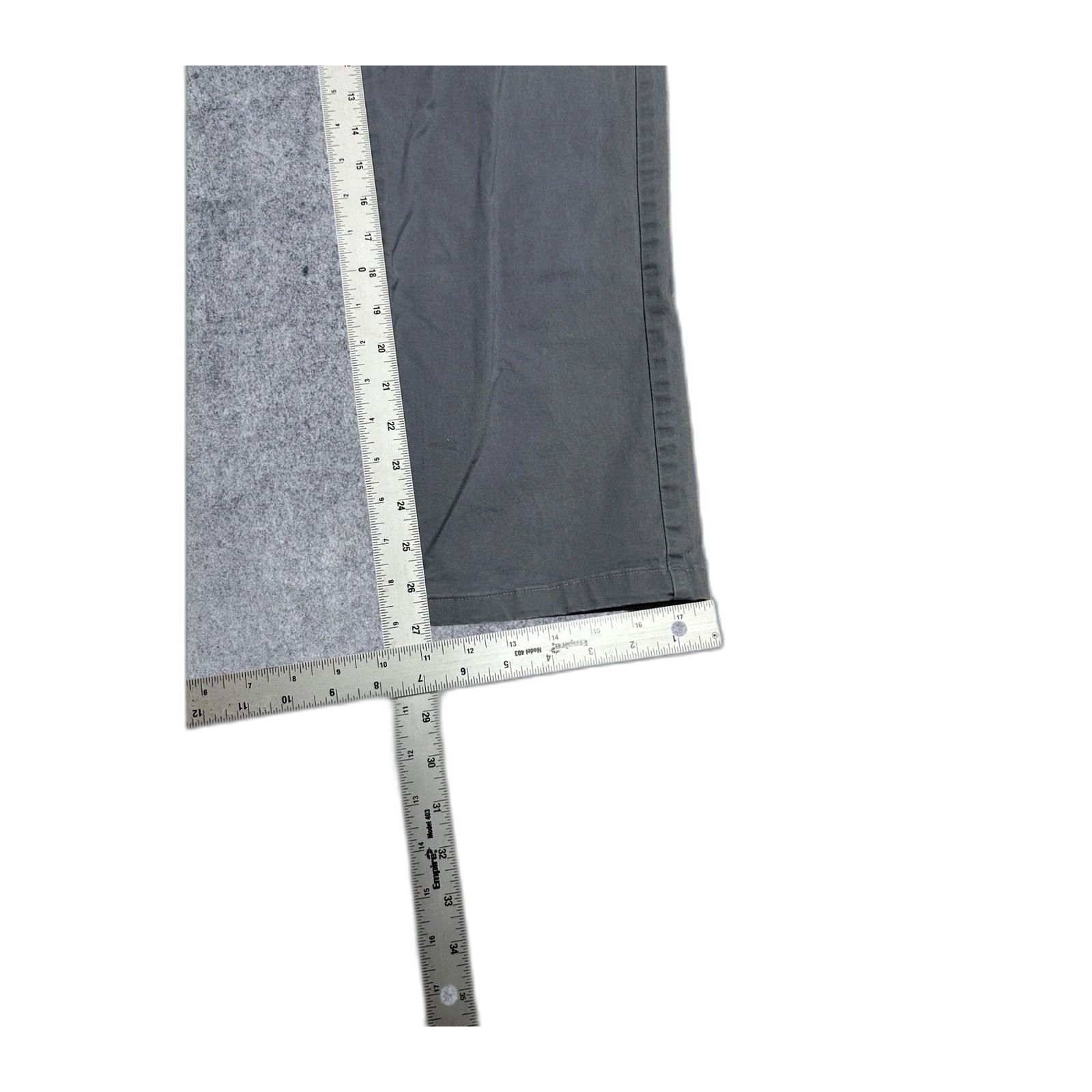 Lee Lee Essential Chino Women Stretch Wide Pants 16 Medium Gray Size US 26 / EU 42 - 3 Thumbnail