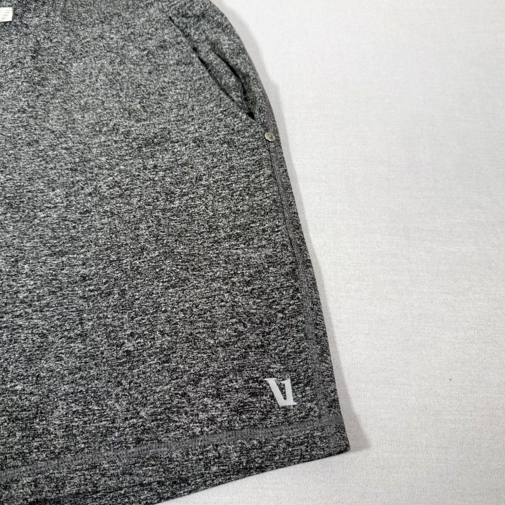 Vuori Vuori Mens Small Gray Ponto Knit Sweat Shorts with Drawstring & Pockets - Athletic Activewear, Casual Shirt? Size US 29 - 3 Thumbnail