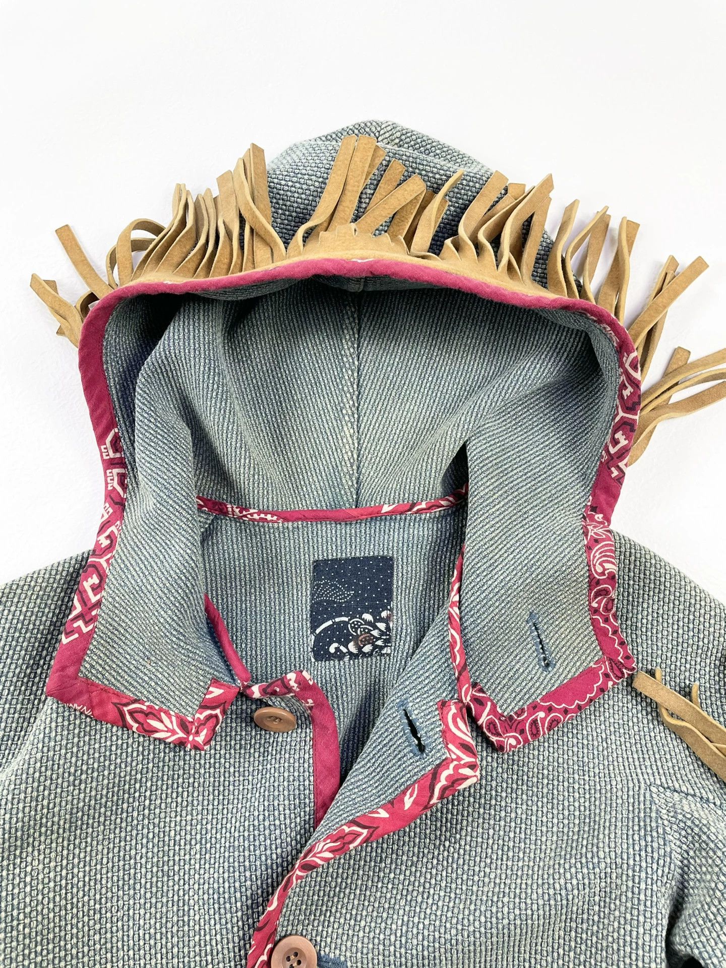 Visvim VISVIM ICT COAT Indigo Mud-Dyed Deer Skin Fringe Jkt Size US S / EU 44-46 / 1 - 6 Thumbnail