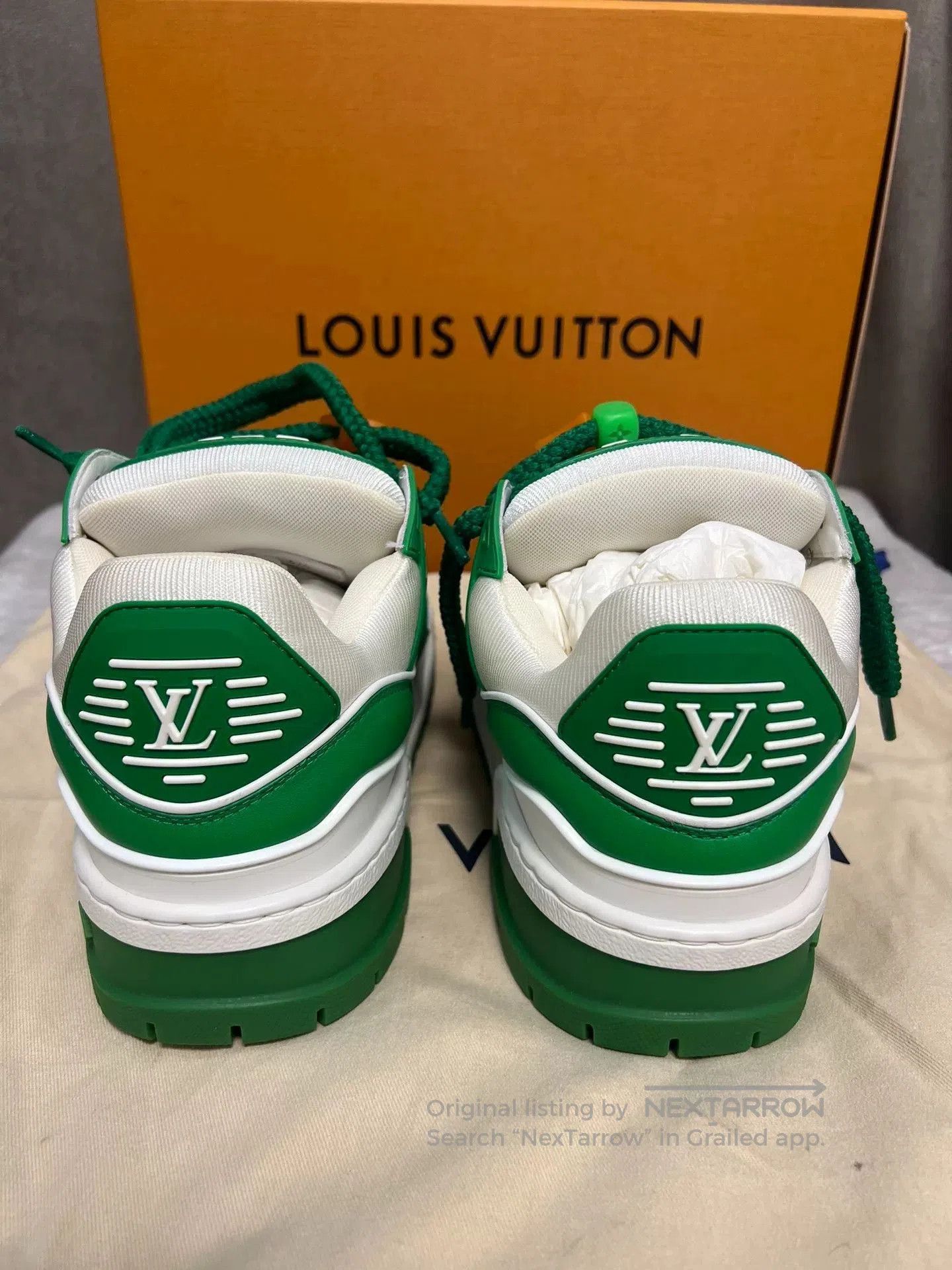 Louis Vuitton Louis Vuitton Trainer Max White Green. Size US 7.5 / EU 40-41 - 4 Thumbnail