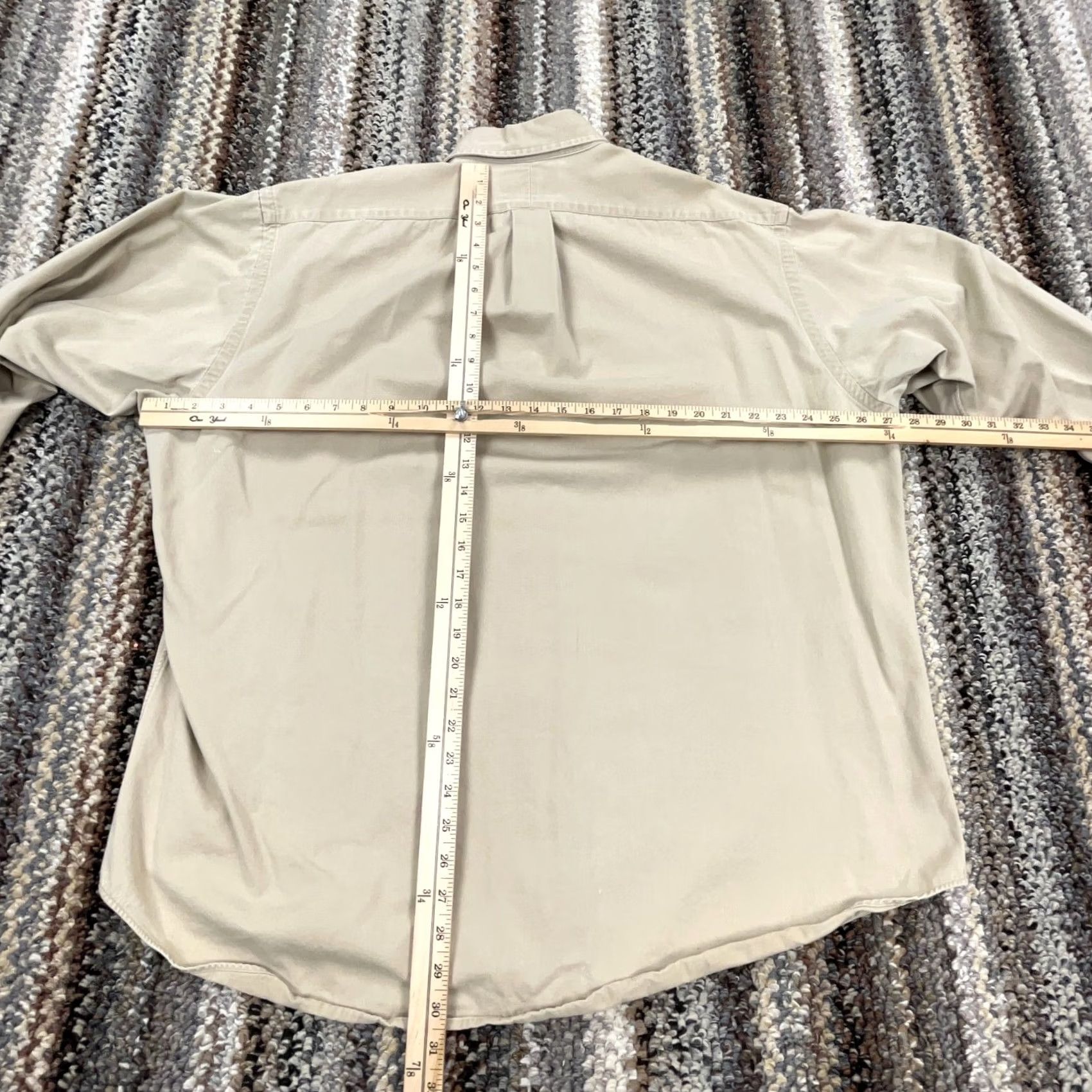Ralph Lauren Ralph Lauren Shirt Men XL Tan Brown Button Up Twill Denim VTG Y2K Button-Front Casual Classic Size 46R - 7 Thumbnail