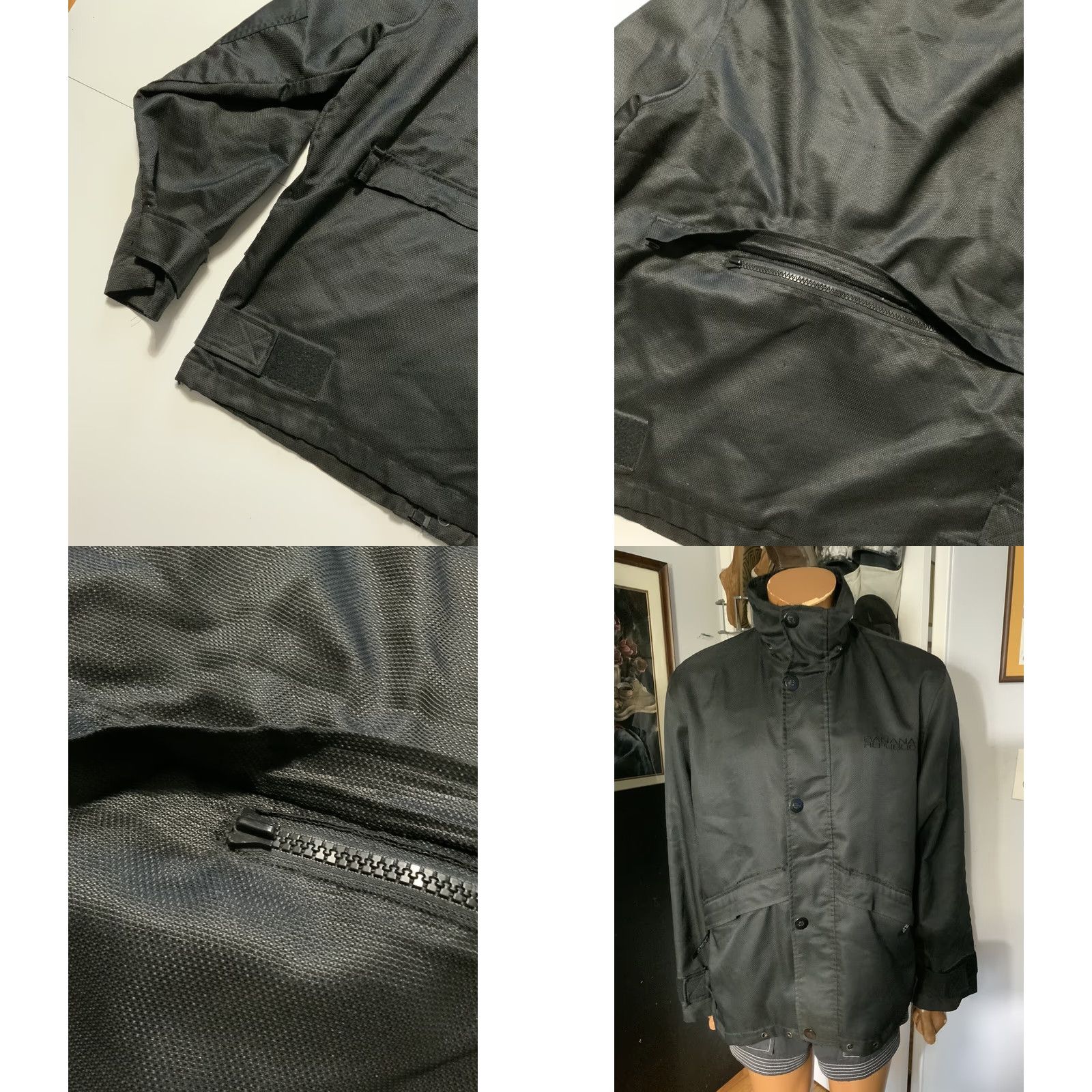 Banana Republic VINTAGE Banana Republic Tech Jacket Black Sz.M Men's Zip Button Soft Shell Coolmax Size US M / EU 48-50 / 2 - 8 Thumbnail
