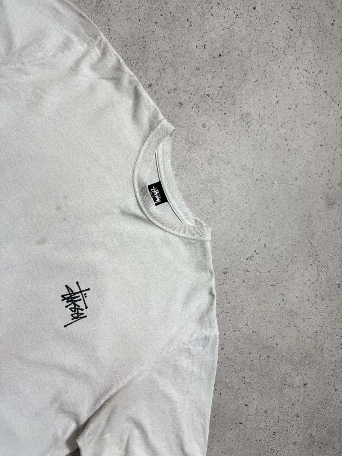 Stussy Stussy Vintage White Big Logo T-Shirt Hype Skategang Size US L / EU 52-54 / 3 - 4 Thumbnail