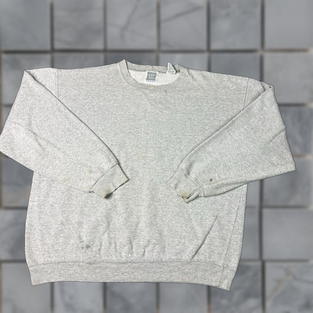 Gap VINTAGE Gap Sweatshirt Men M Gray Lightweight Sweater Heather Sweats 90s M Size US M / EU 48-50 / 2 - 1 Thumbnail