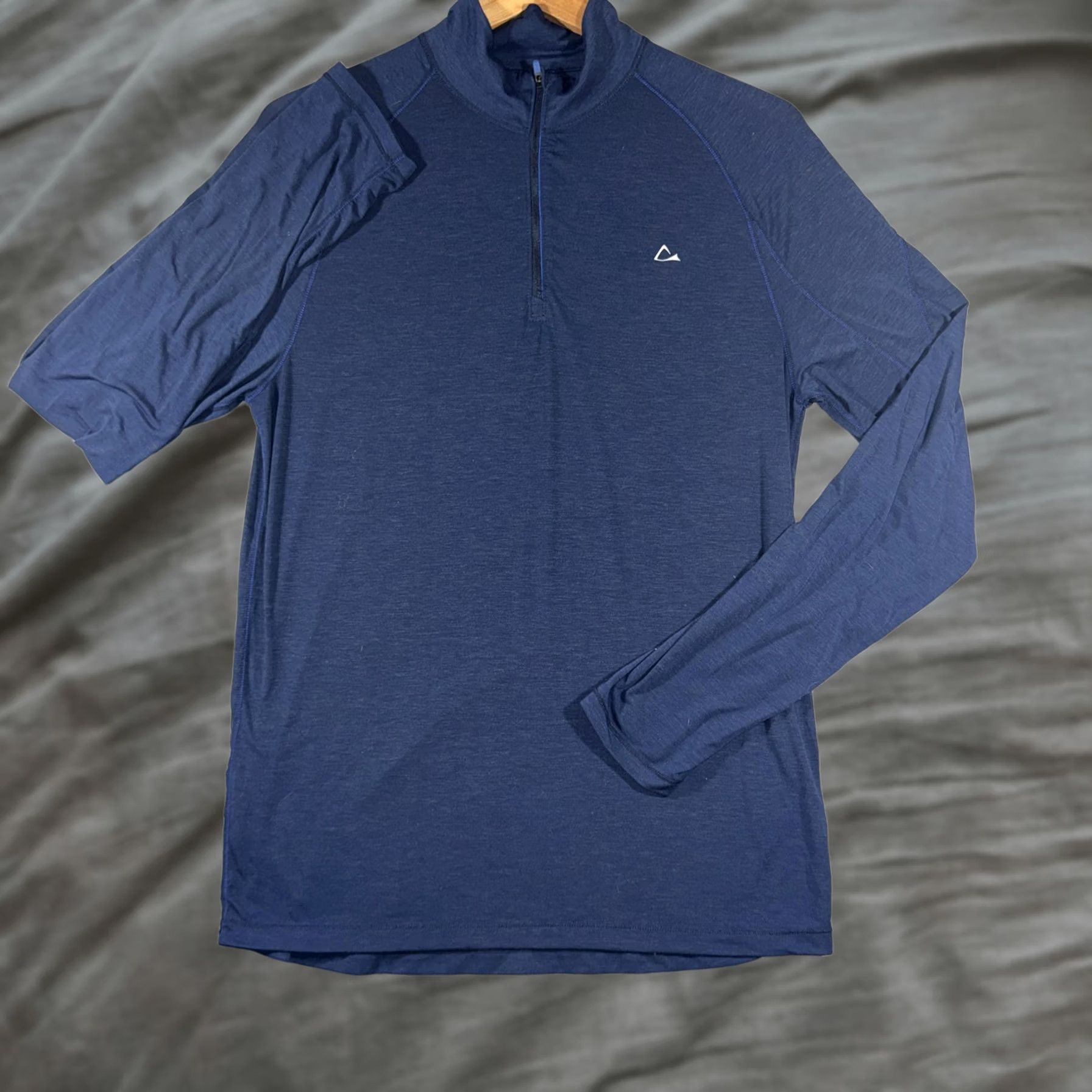 Vintage Paradox Merino Blend Pullover Mens M Blue 1/4 Zip Long Sleeve Base Layer Activewear Hiking Running Gym Training Walking Size US M / EU 48-50 / 2 - 1 Thumbnail