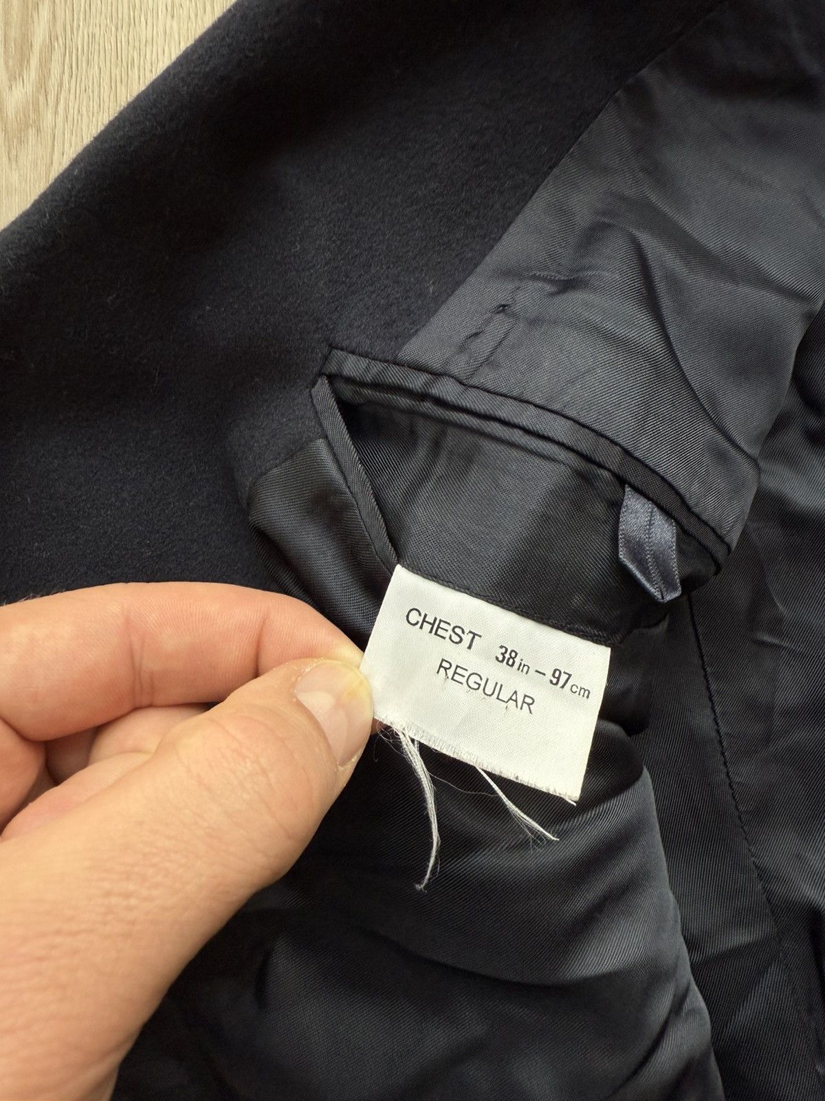 Pierre Balmain Vintage Pierre Balmain Navy Blue Wool Blazer Size 46R - 9 Thumbnail