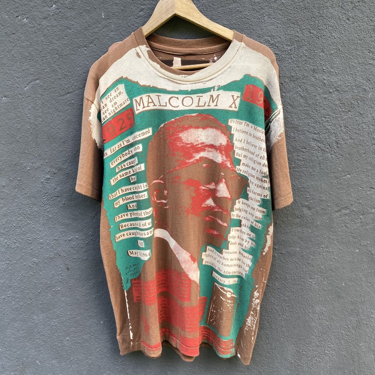 Thrashed Faded Malcolm X Mosquitohead Bootleg Tee