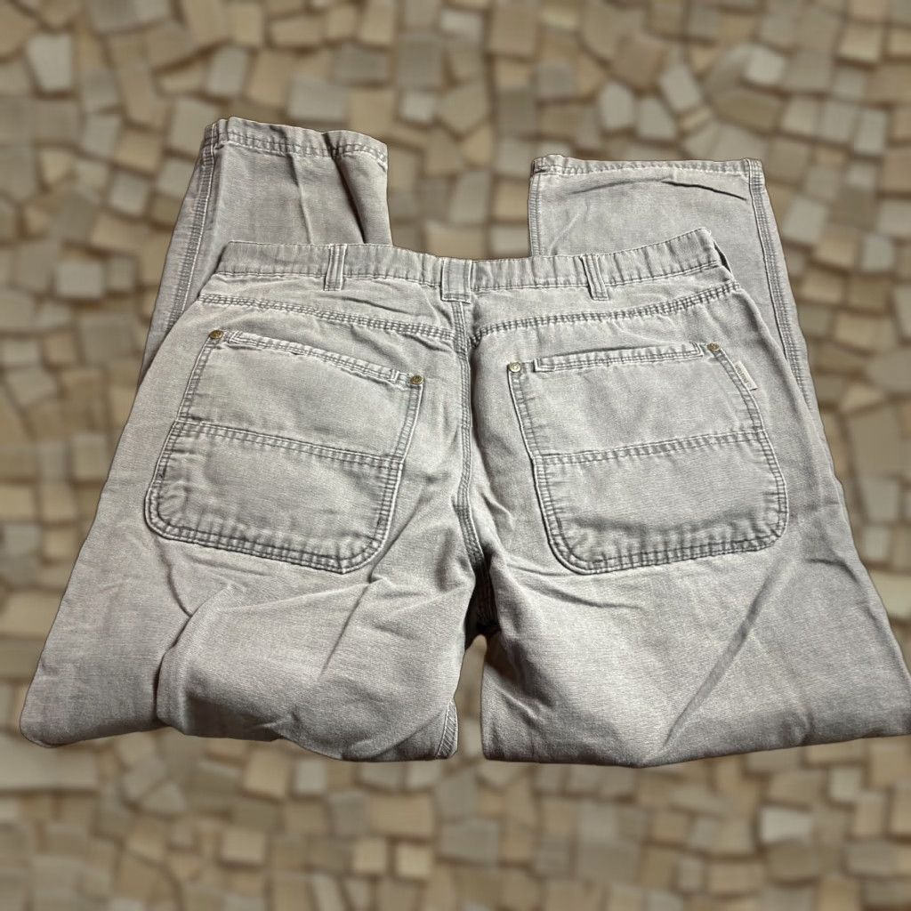 Vintage Wolerine Workpants Men's Size 38/32 Gray Straight Pockets Frayed Hem Spot on Leg Jeans Men Vintage No Size US 38 / EU 54 - 1 Thumbnail