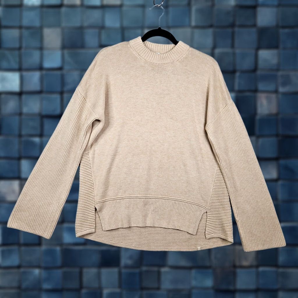 Lululemon Lululemon Women's Sweater Crew Neck Long Sleeve Tan Brown Cashmere Acrylic Nylon Viscose Knit Logo Size M/L Regular Pullover All Seasons Modern Casual Size M / US 6-8 / IT 42-44 - 1 Thumbnail