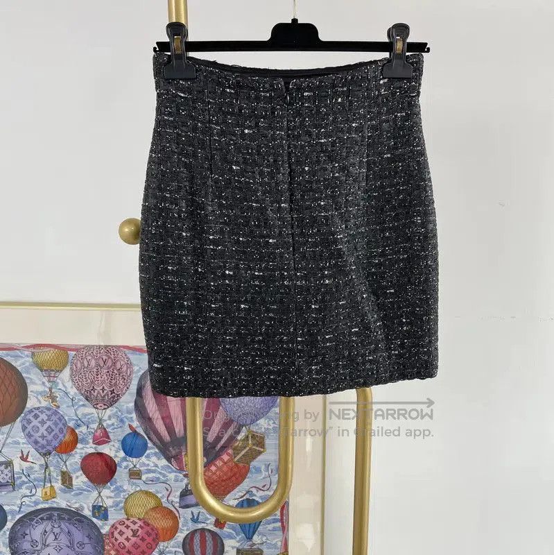 Dior Dior Summer Black Polyester Mini Skirt . Size 23" - 2 Thumbnail