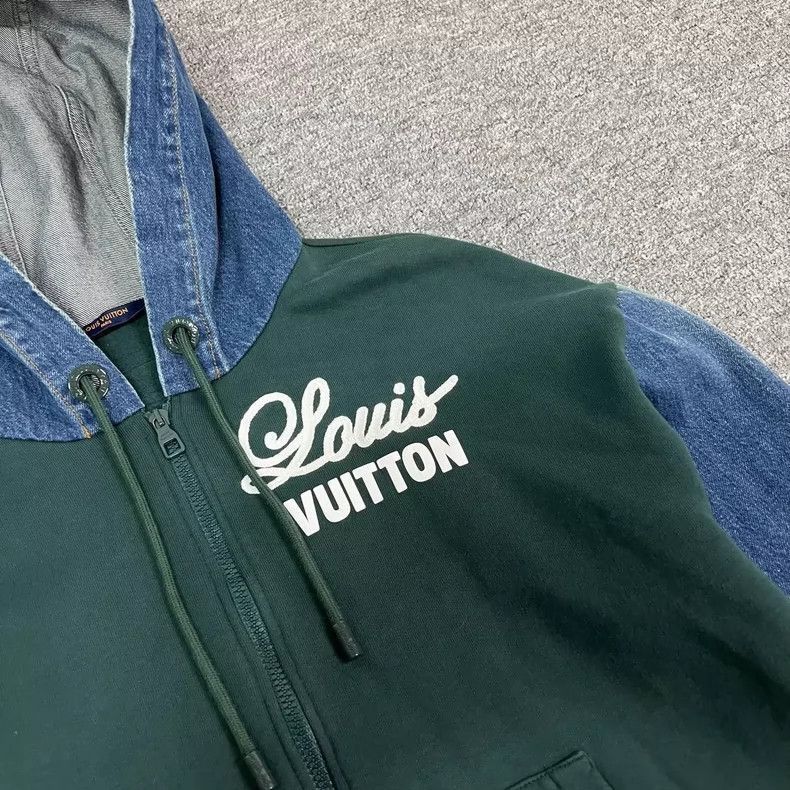 Louis Vuitton Louis Vuitton Denim Patchwork Hoodie-2507 Size US XS / EU 42 / 0 - 4 Thumbnail