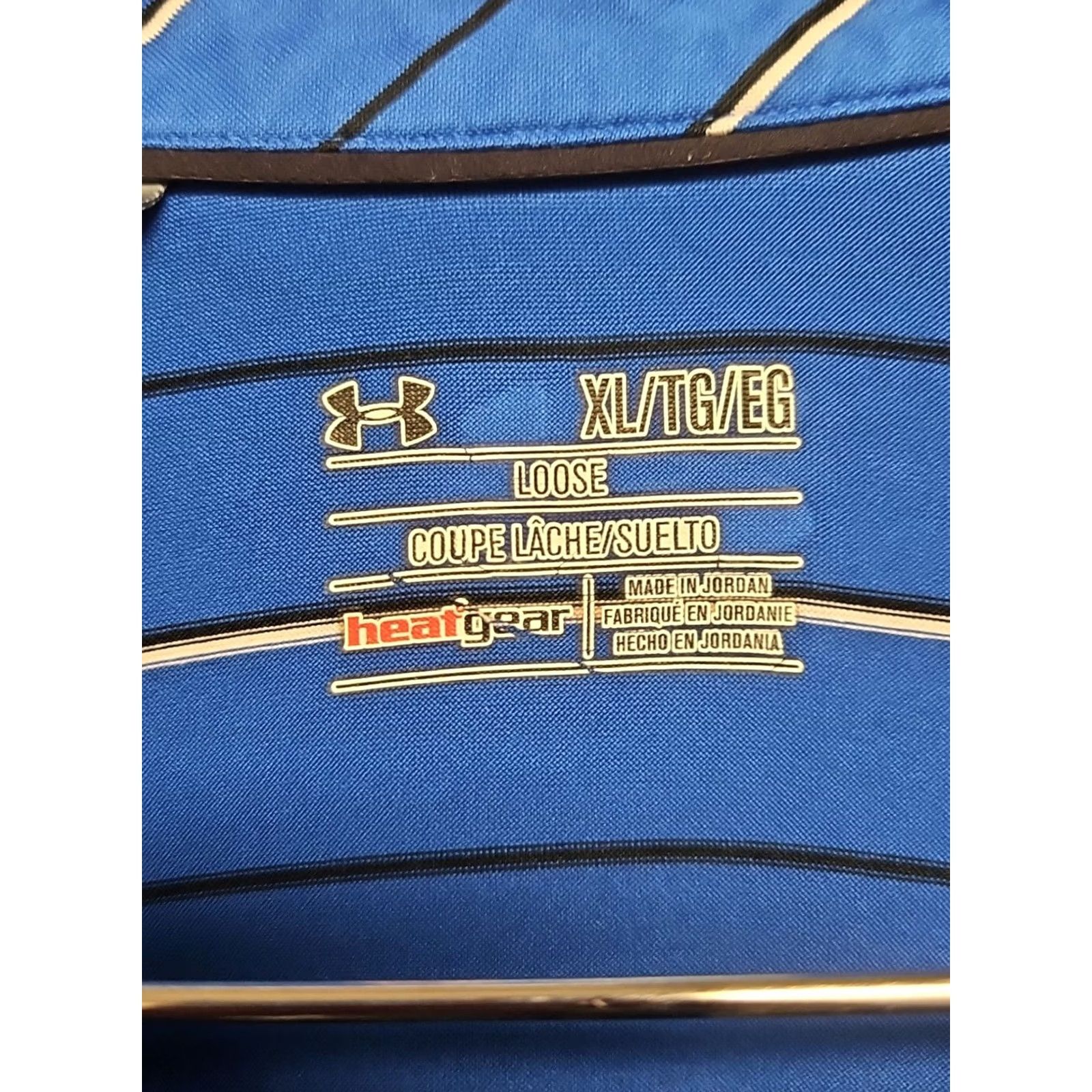 Under Armour Under Armour HeatGear Polo Shirt Men XL Blue Striped Athletic Golf Short Sleeve Collared Pullover Size US XL / EU 56 / 4 - 4 Thumbnail