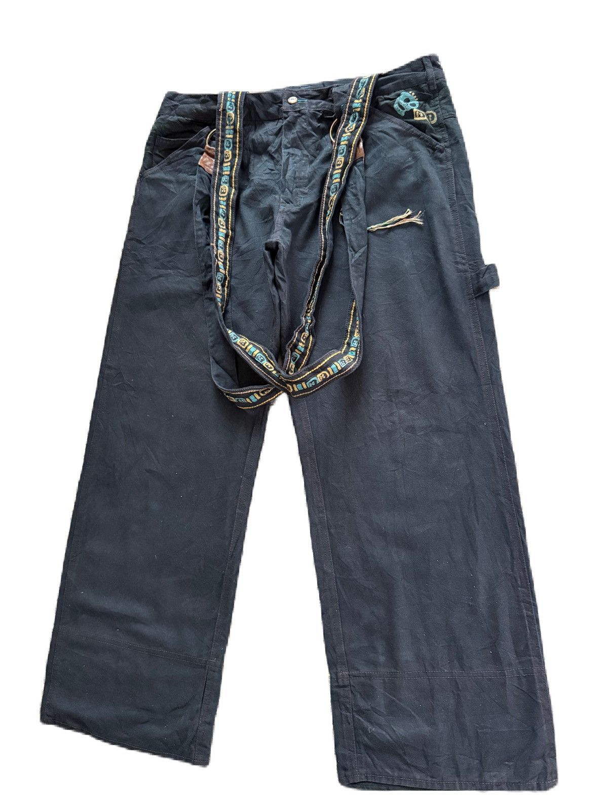 Japanese Brand Japan Brand CBus Trip Skull Suspender Pants Kapital Style Size US 34 / EU 50 - 3 Thumbnail