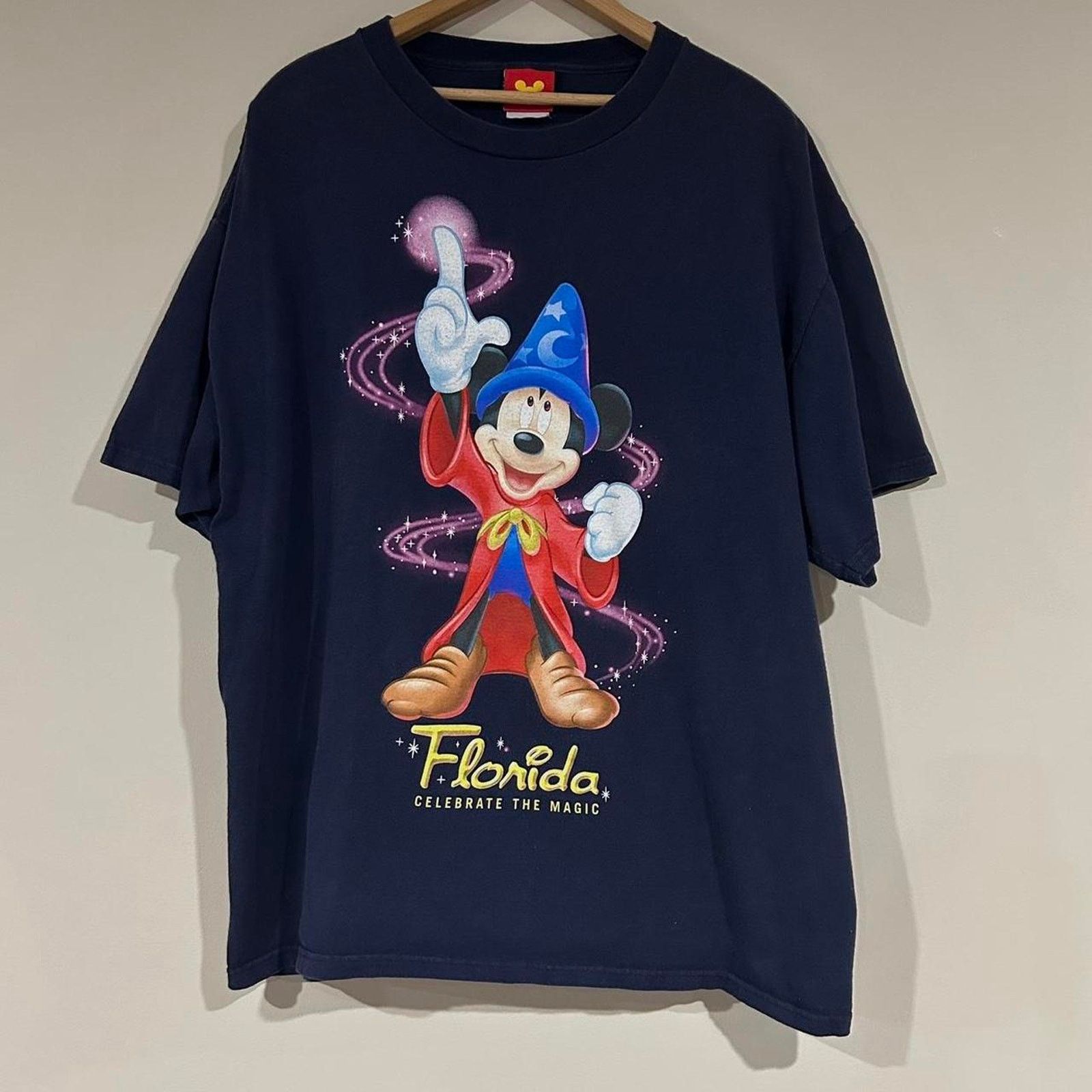 Disney Vintage Disney Mickey Fantasia Sorcerer Tee Shirt Size US XL / EU 56 / 4 - 1 Thumbnail
