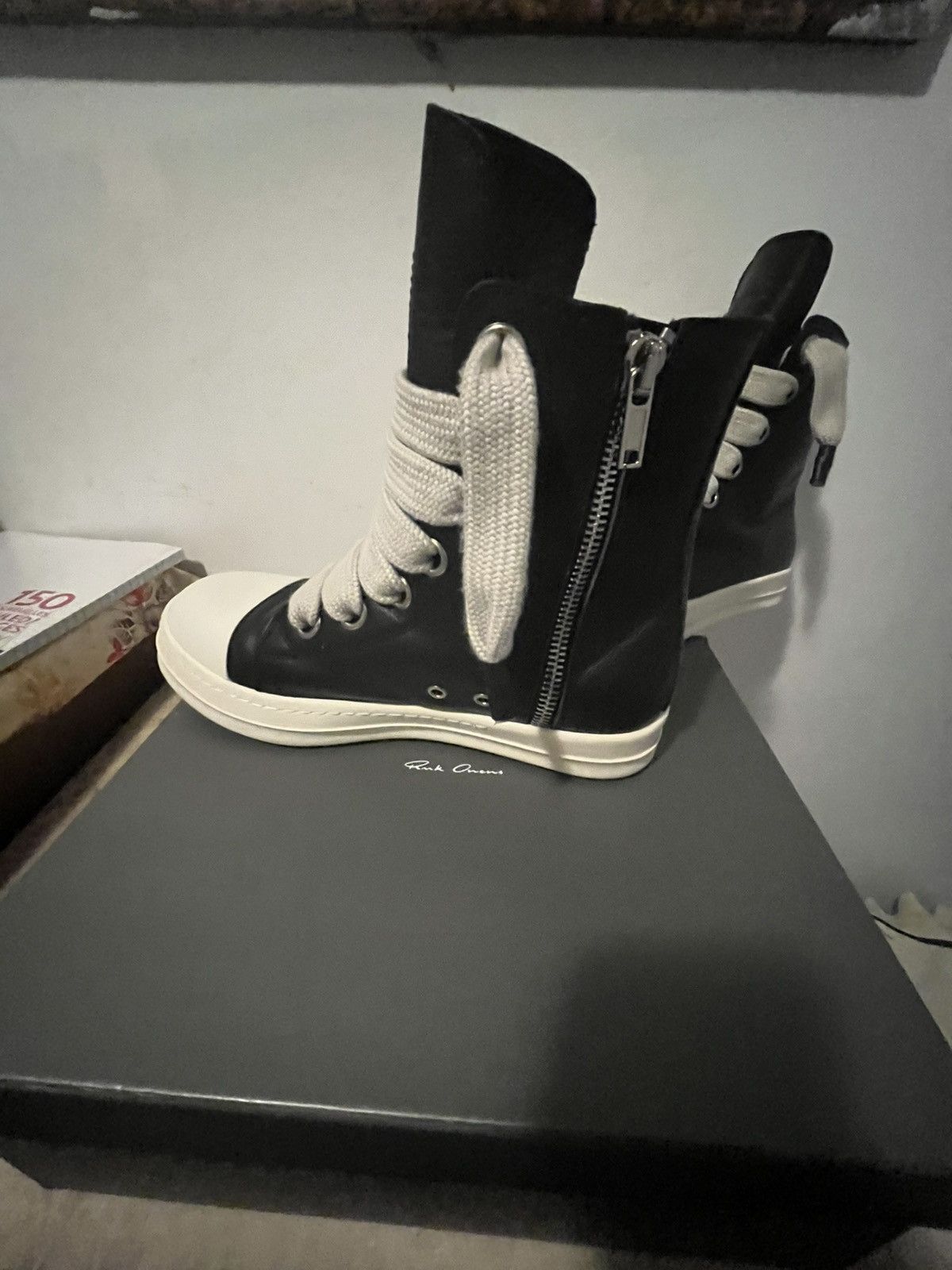 Rick Owens Rick Owens Black Temple Jumbolace Sneaks Size US 10 / EU 43 - 11 Thumbnail
