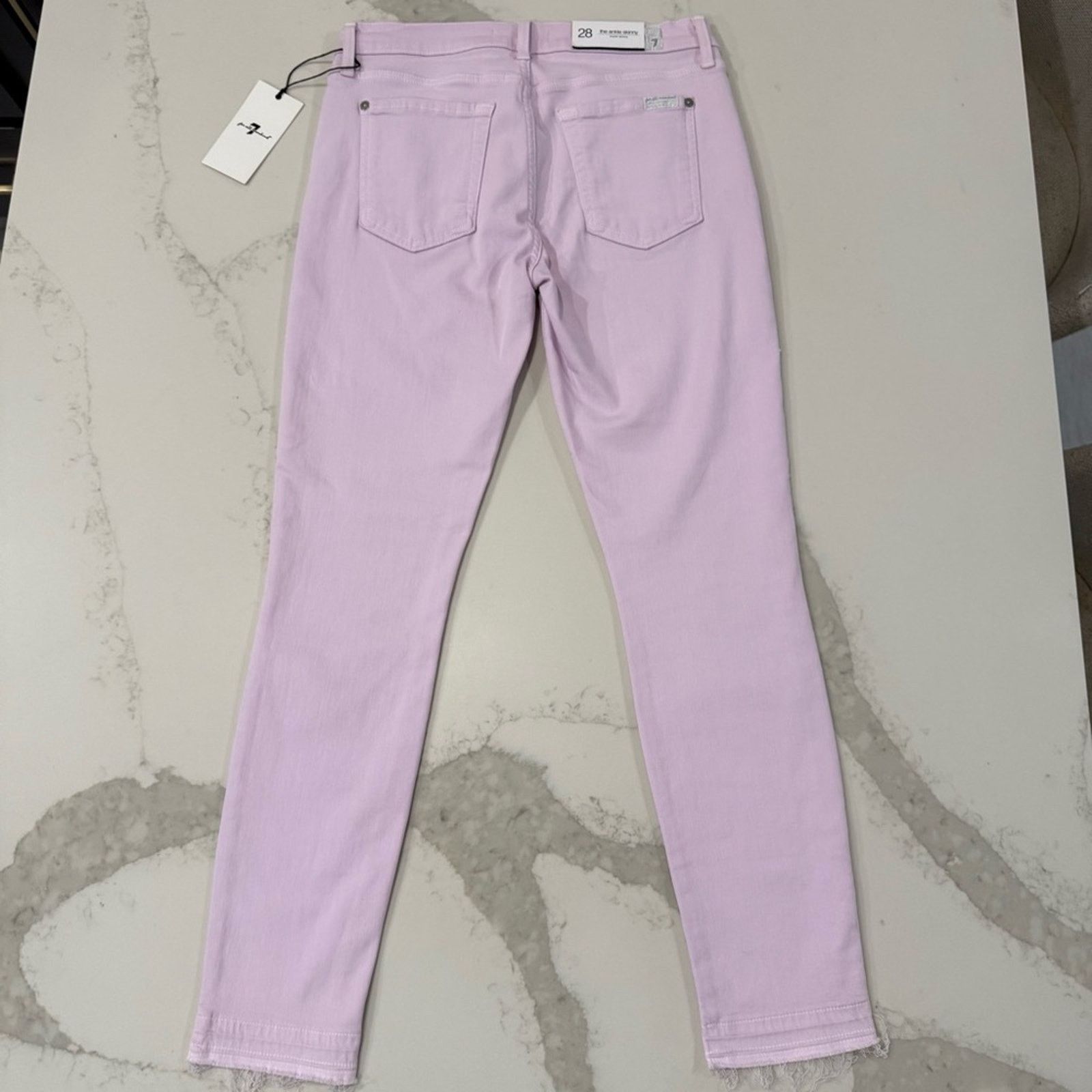 7 For All Mankind 7 For All Mankind NWT The Ankle Skinny Raw Hem Womens 28 Size 28" / US 6 / IT 42 - 9 Thumbnail