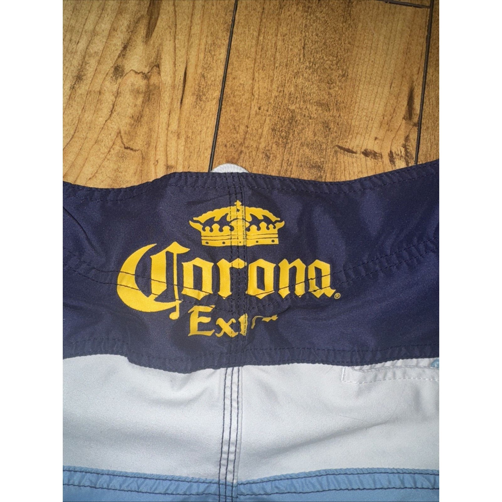 Vintage Corona Extra Swim Trunks Blue 34x10 Y2K Size US 34 / EU 50 - 6 Thumbnail