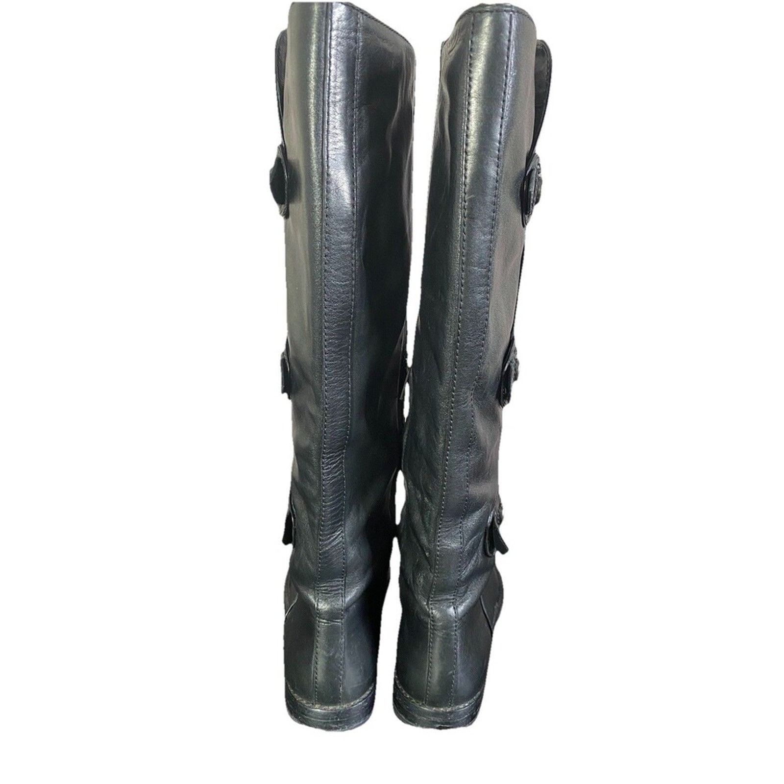 Coach Coach MAPLE A7136 Calf Leather Black Tall Boots BLACK 8.5 Size US 8.5 / IT 38.5 - 3 Thumbnail