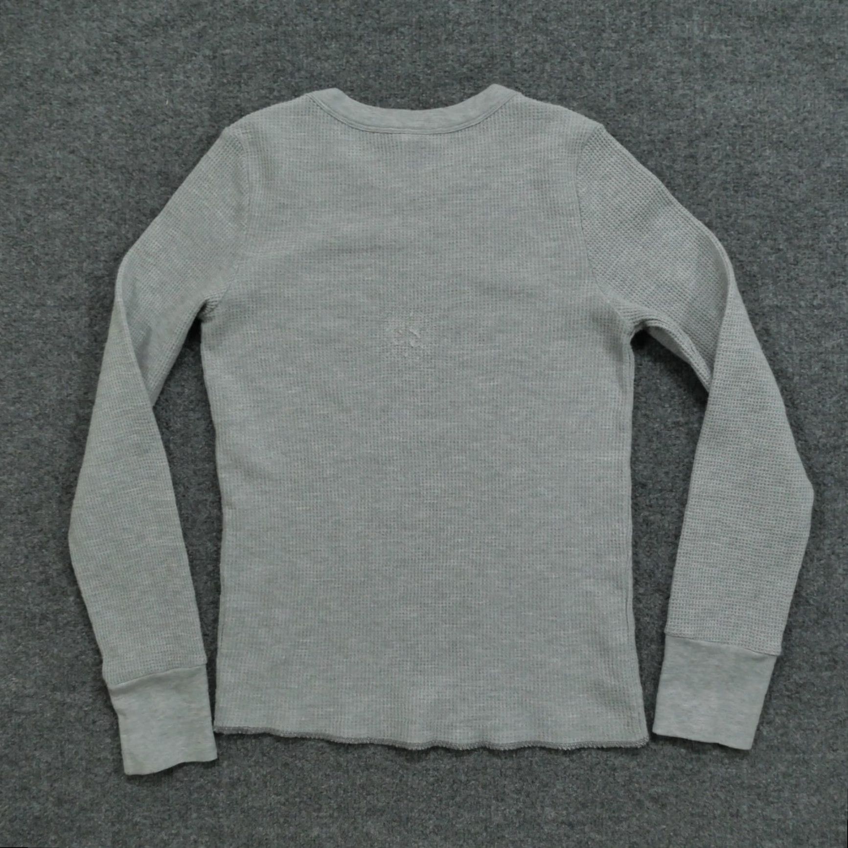 Old Navy VINTAGE Old Navy Thermal Shirt Womens M Grey Waffle Knit Studded Collar Y2K Size M / US 6-8 / IT 42-44 - 7 Thumbnail