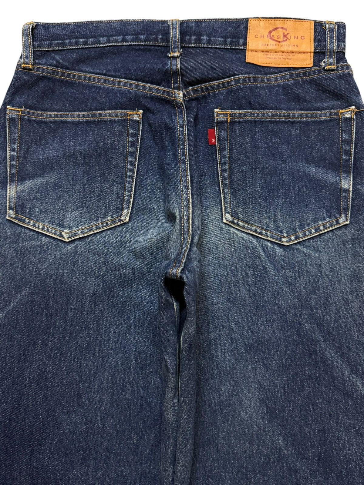 Sugar Cane Vintage 90s Japanese Brand Faded Wash Whisker Wide Leg Jeans Size US 30 / EU 46 - 4 Thumbnail