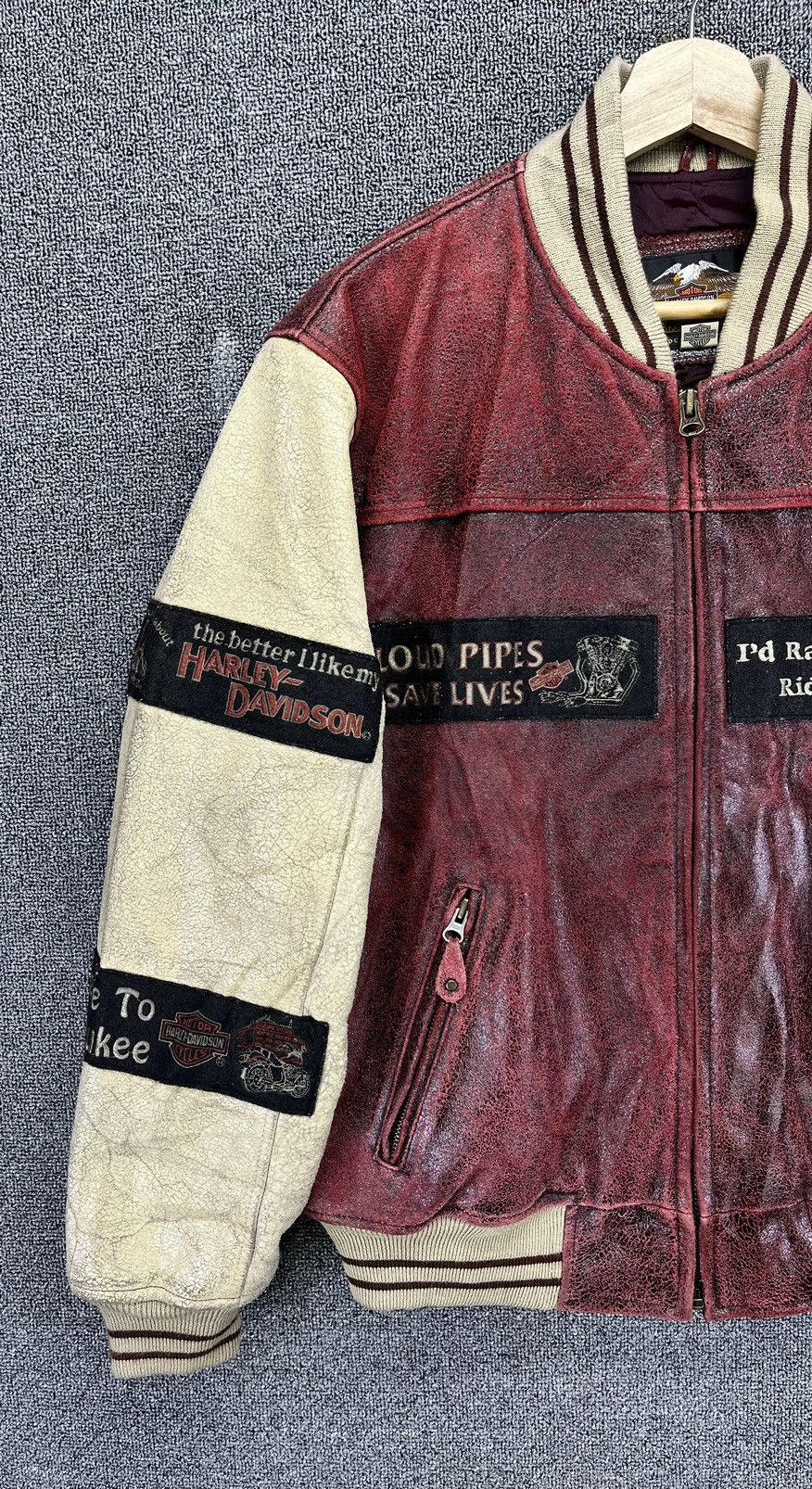 Harley Davidson Vintage Harley Davidson Rare Racing Leather Jacket Size US M / EU 48-50 / 2 - 7 Thumbnail